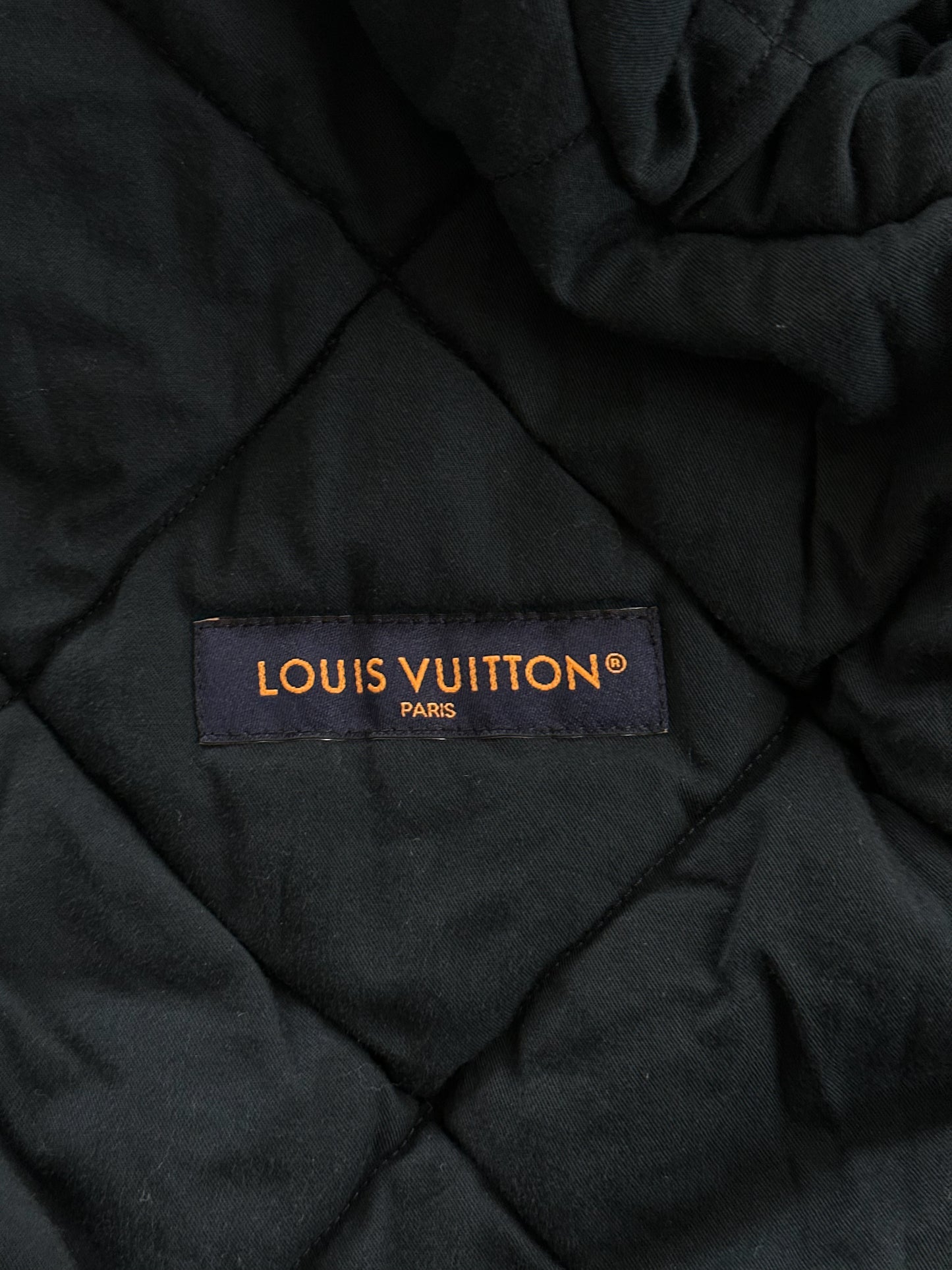 Louis Vuitton Black & Blue Monogram Nylon Bomber Jacket