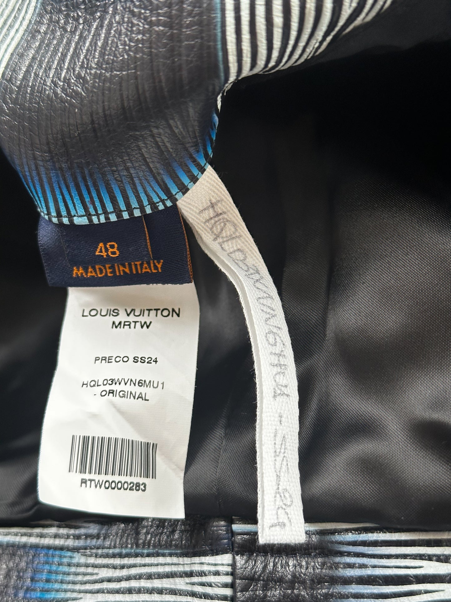 Louis Vuitton Black Damier Rush Leather Jacket