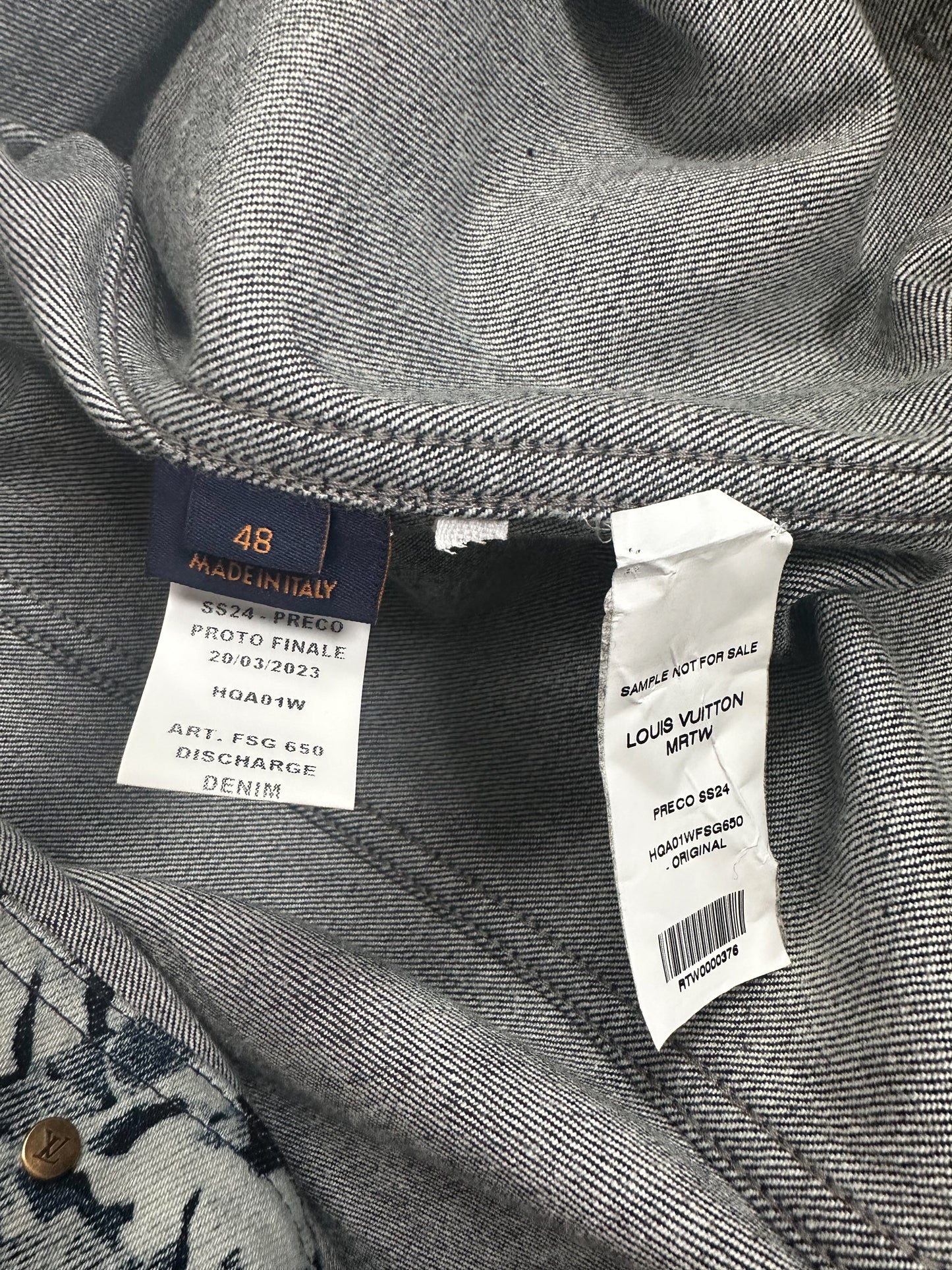 Louis Vuitton Blue Floral Monogram Denim Jacket