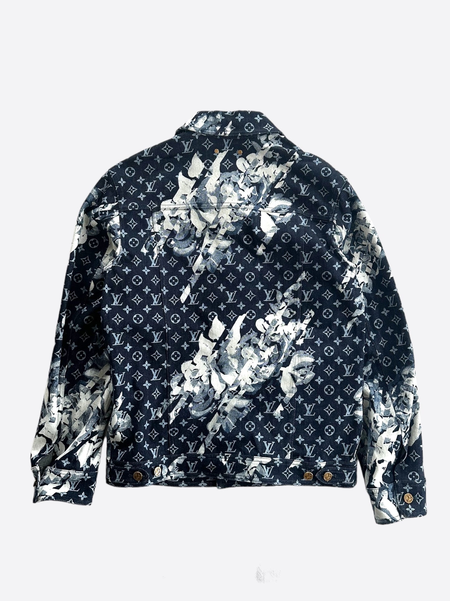 Louis Vuitton Blue Floral Monogram Denim Jacket
