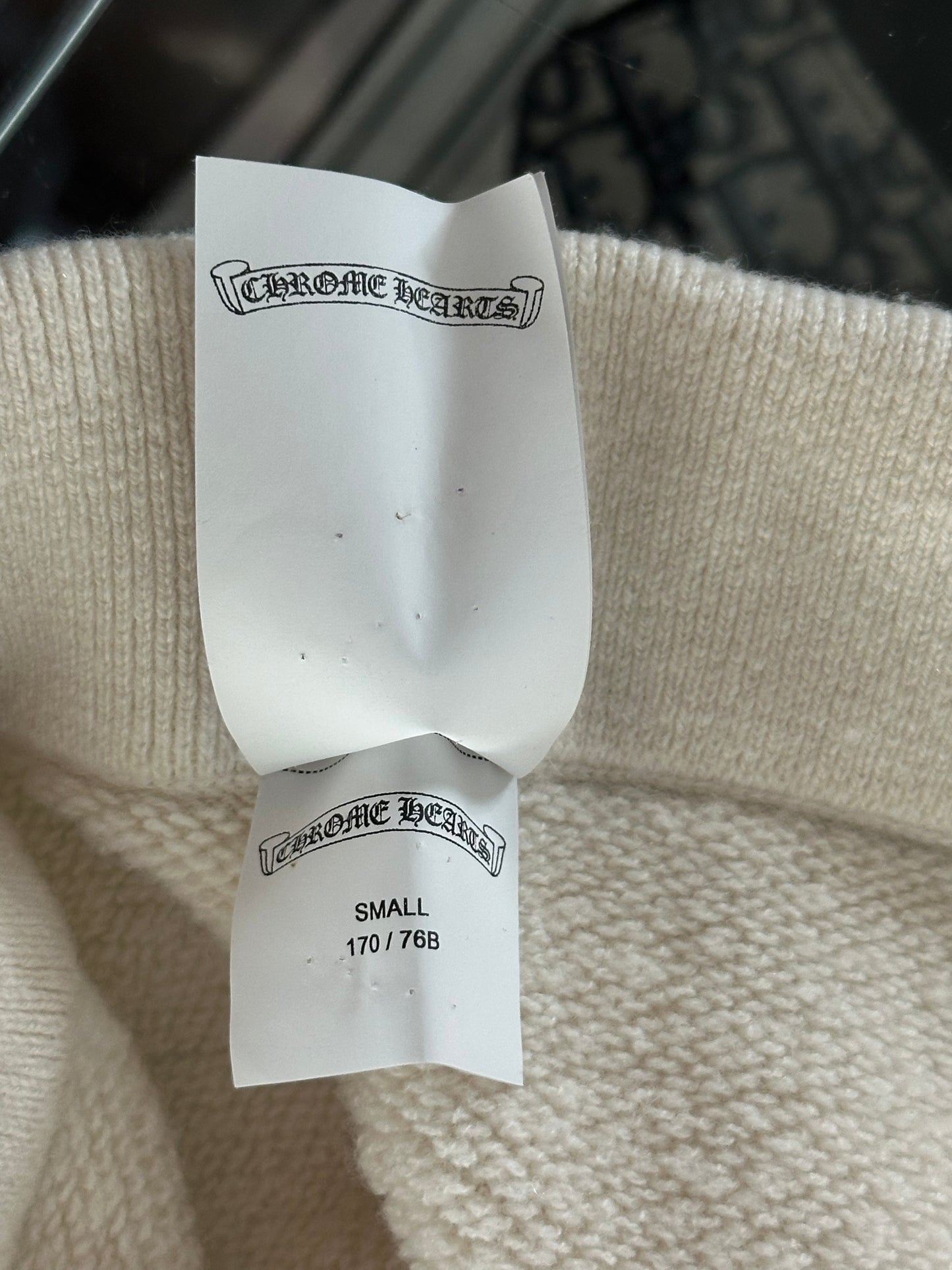Chrome Hearts Beige & Black Embroidered Cashmere Sweatpants