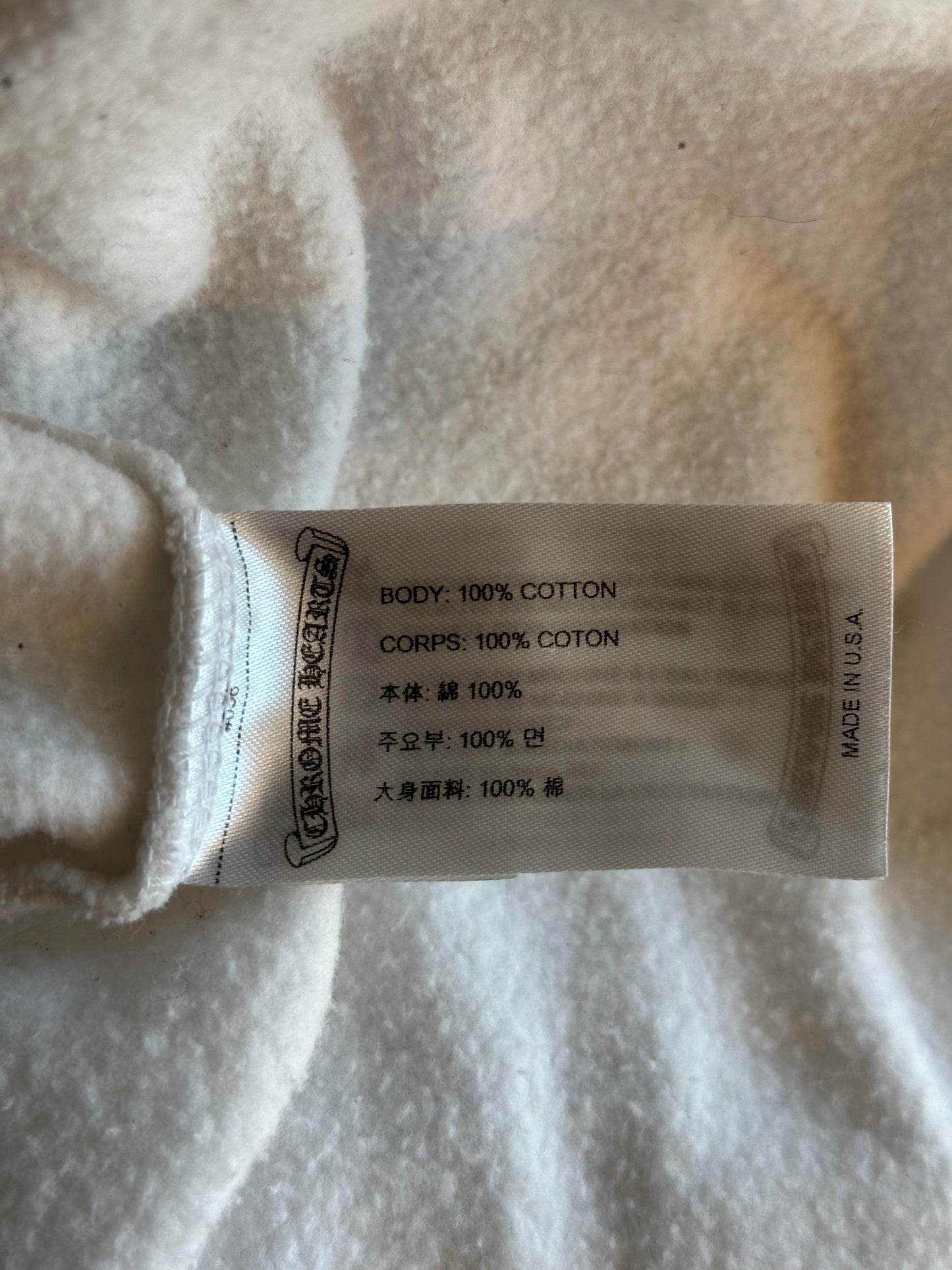 Chrome Hearts Rolling Stones White & Red Horseshoe Logo Hoodie