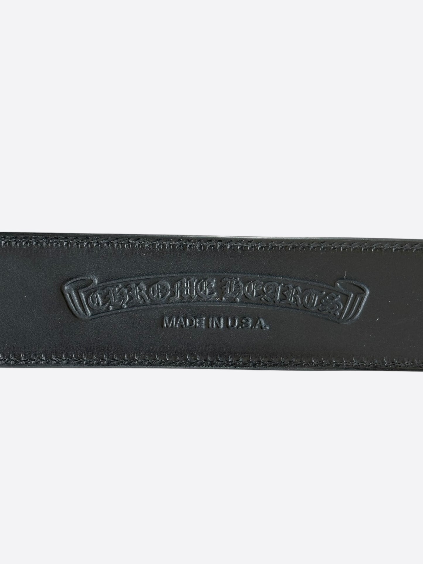 Chrome Hearts Black 3 Piece Leather Belt