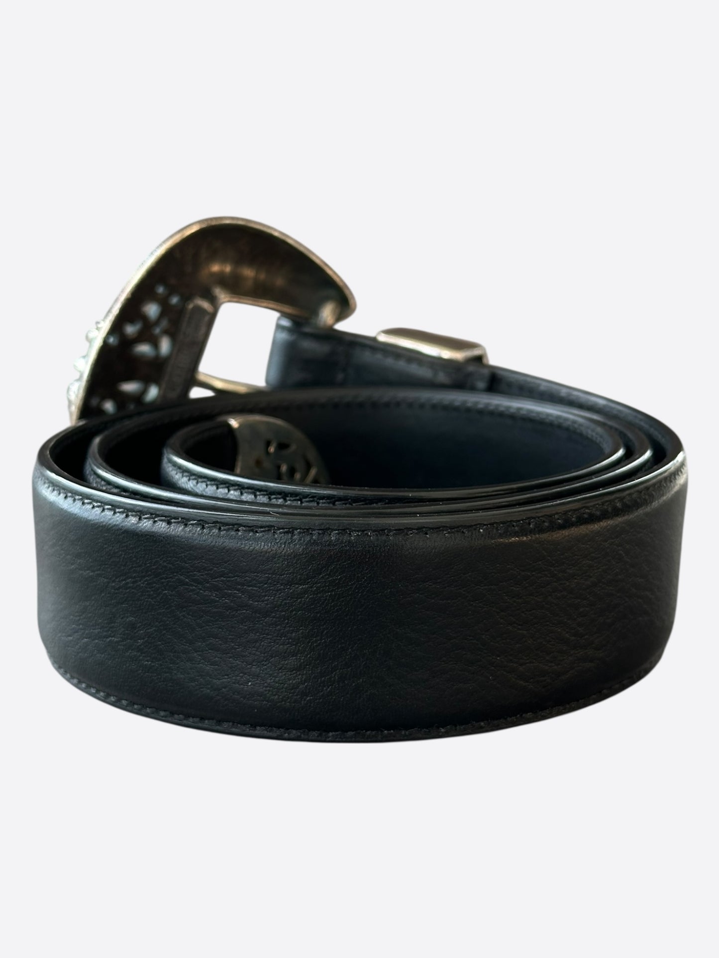 Chrome Hearts Black 3 Piece Leather Belt