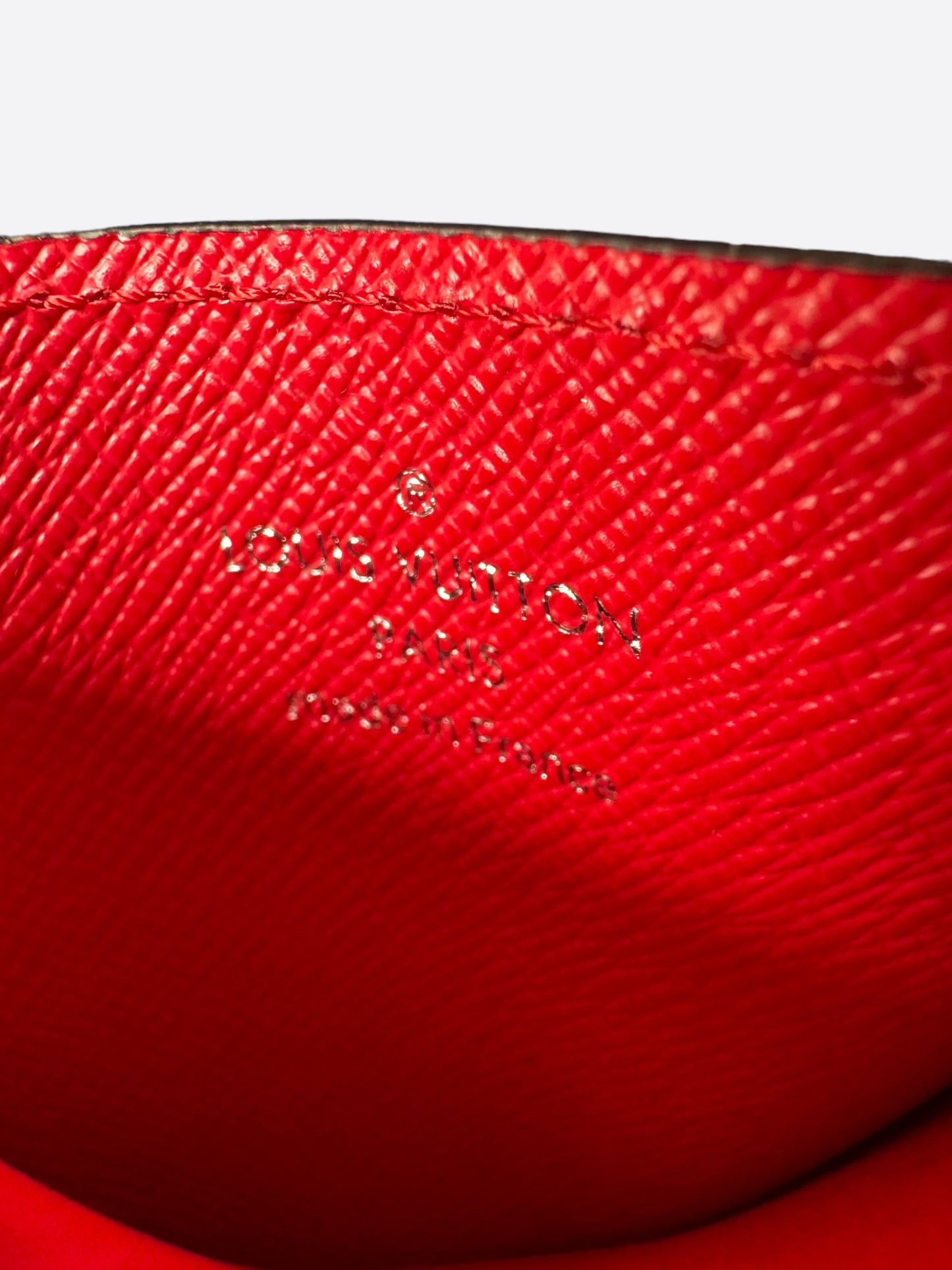 Louis Vuitton Red & Brown Monogram Cardholder