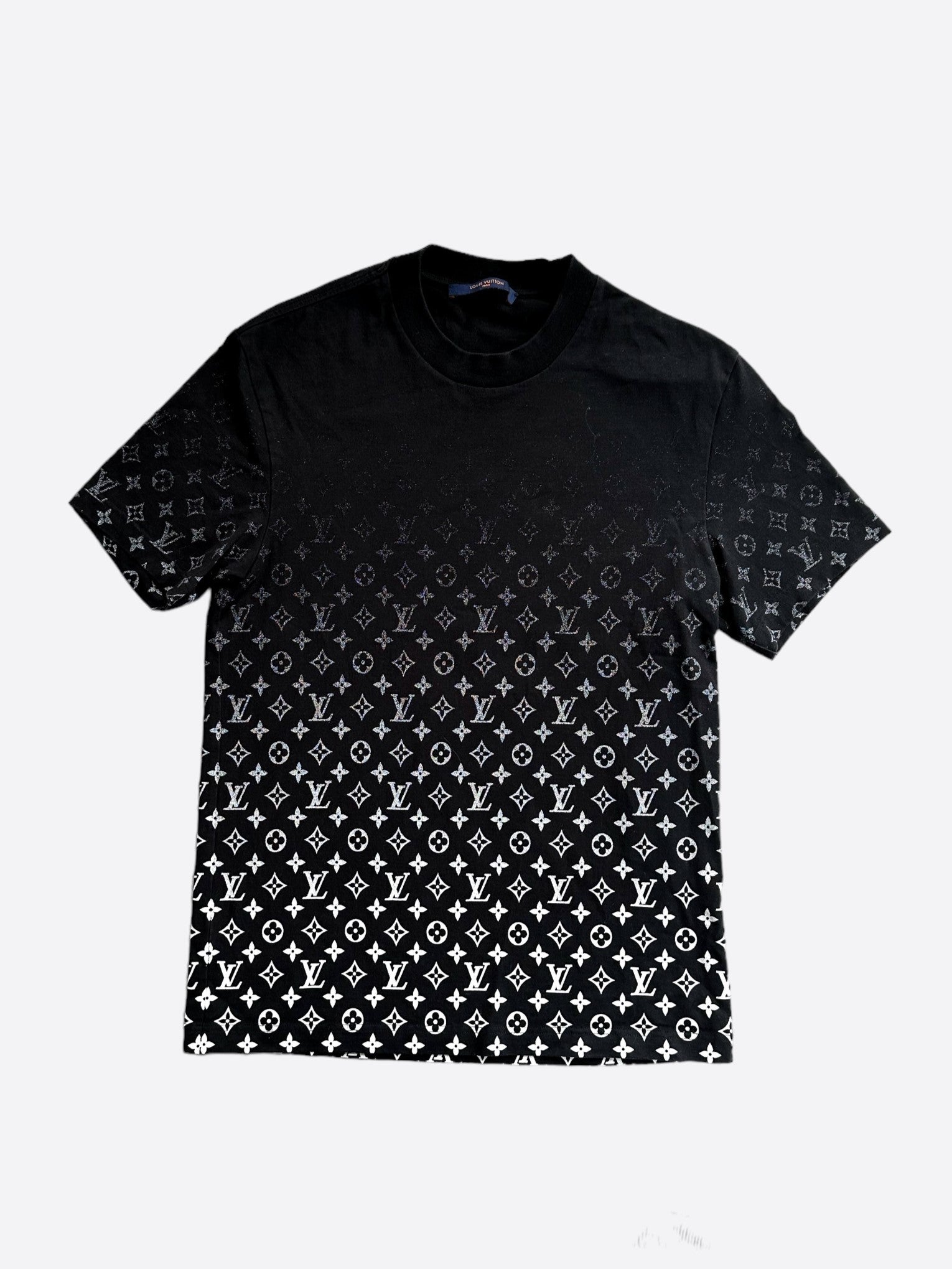 Louis Vuitton Gradient Cotton T Shirt Black White