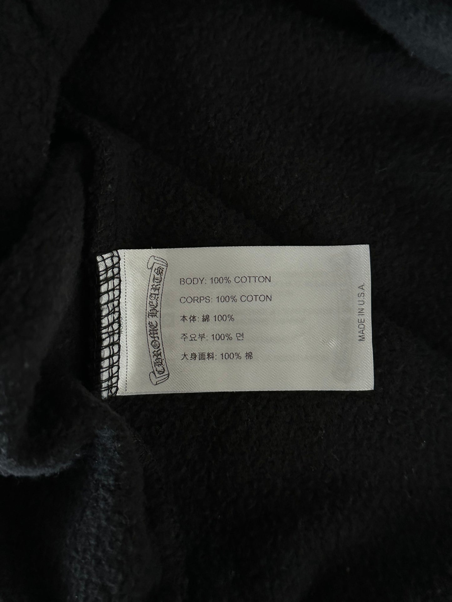Chrome Hearts Black & White Neck Logo Sweater