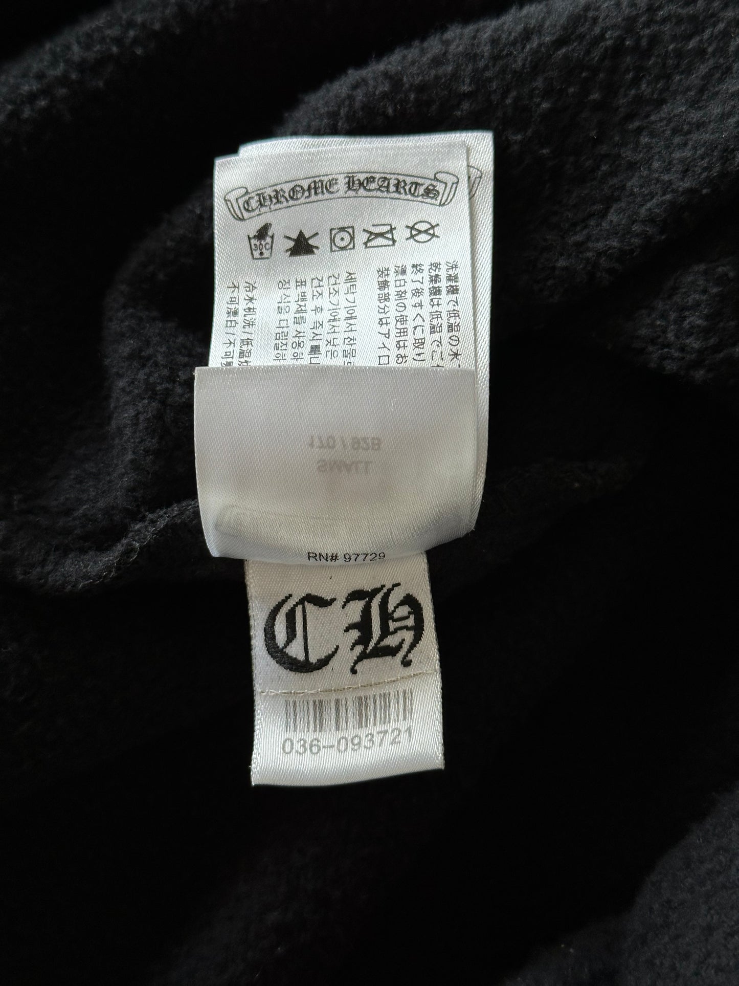 Chrome Hearts Black & White Neck Logo Sweater