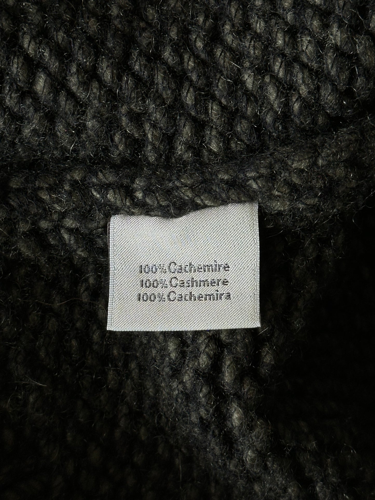 Hermes Grey Knit Cashmere Zip Up Cardigan