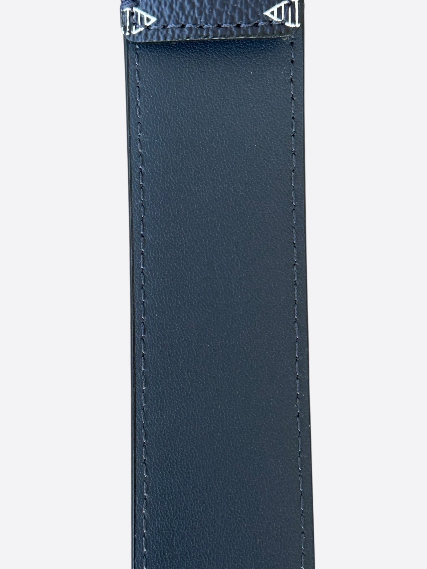 Louis Vuitton Navy Blue Monogram Upside Down Belt