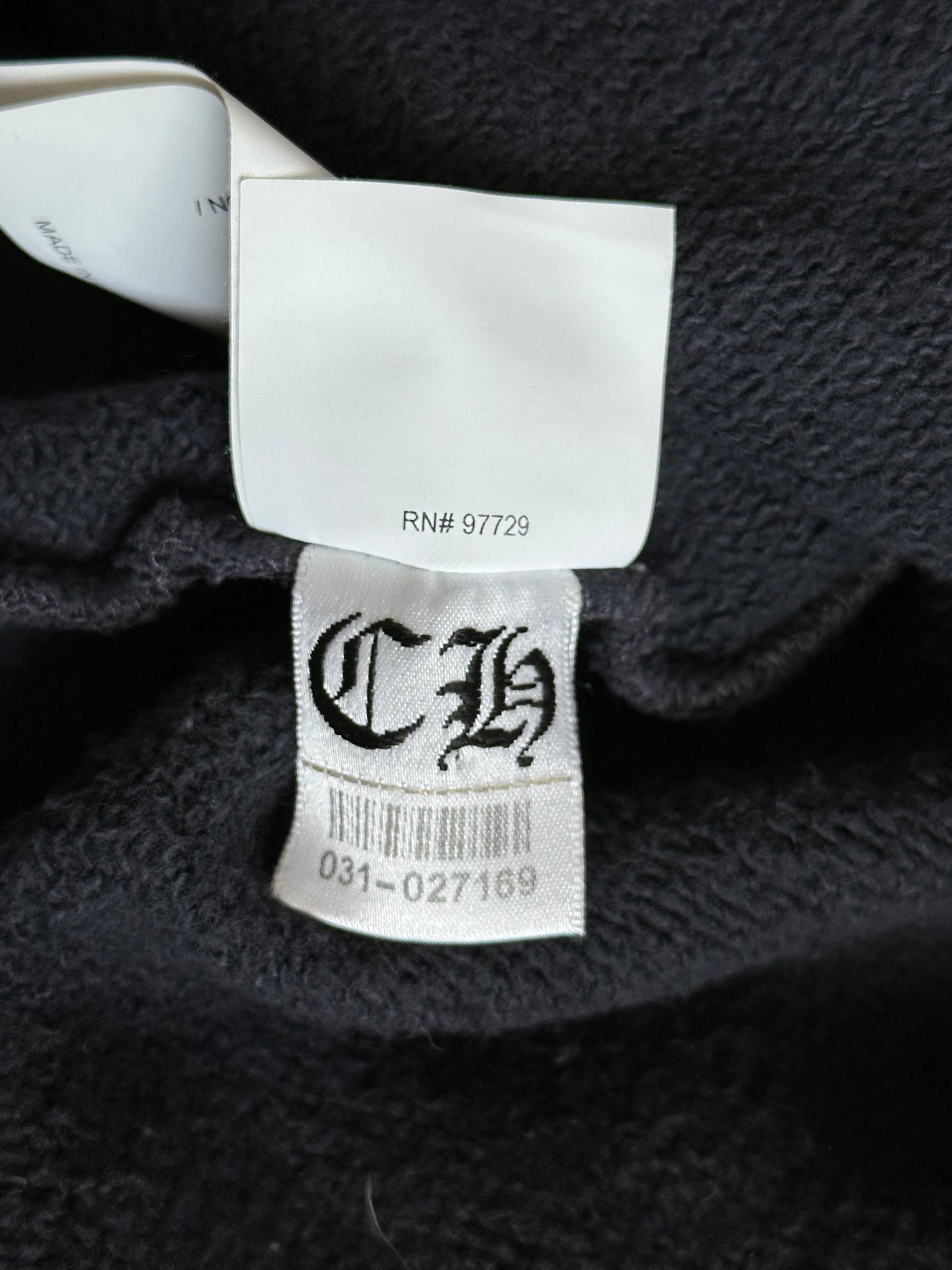 Chrome Hearts Navy & Red Triple Cross Patch Paper Jam Quarter Zip Sweater