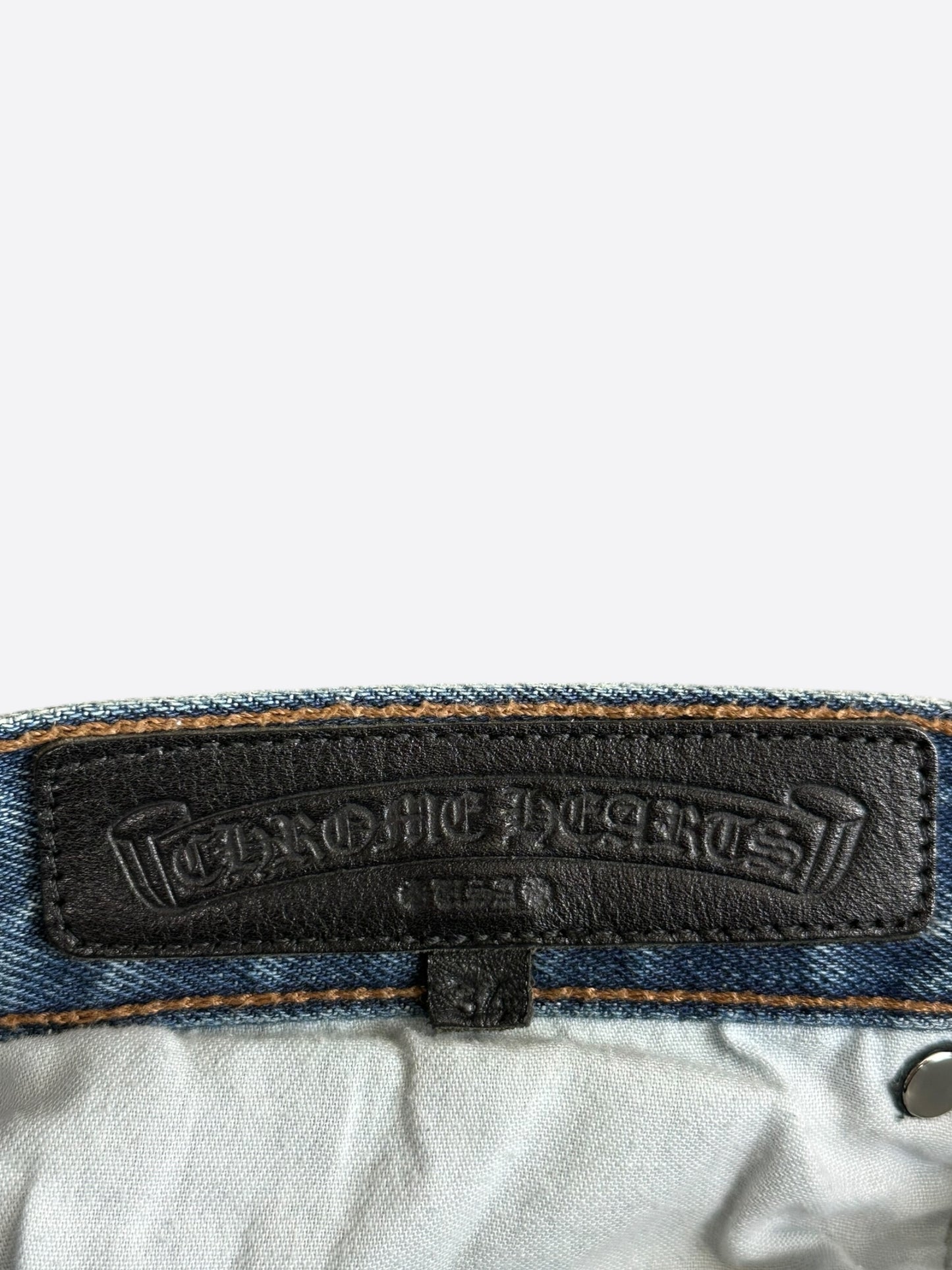 Chrome Hearts Levis Blue & Green Cross Patch Jeans