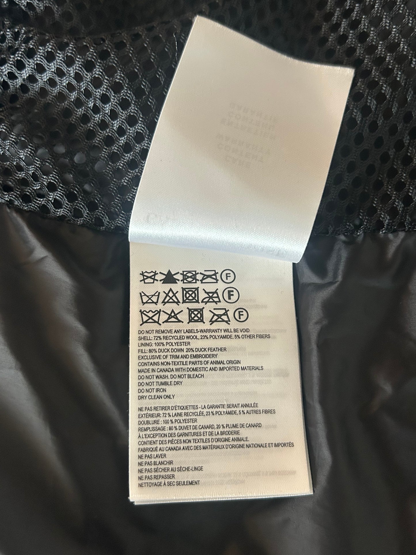 Canada Goose Black Wool Garson Black Label Men's Vest