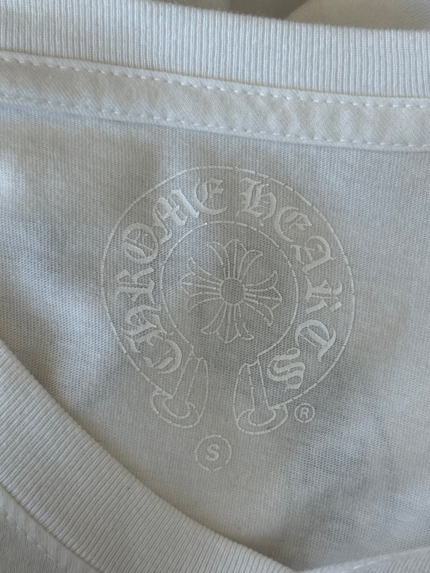 Chrome Hearts White & Black Horseshoe Logo T-Shirt