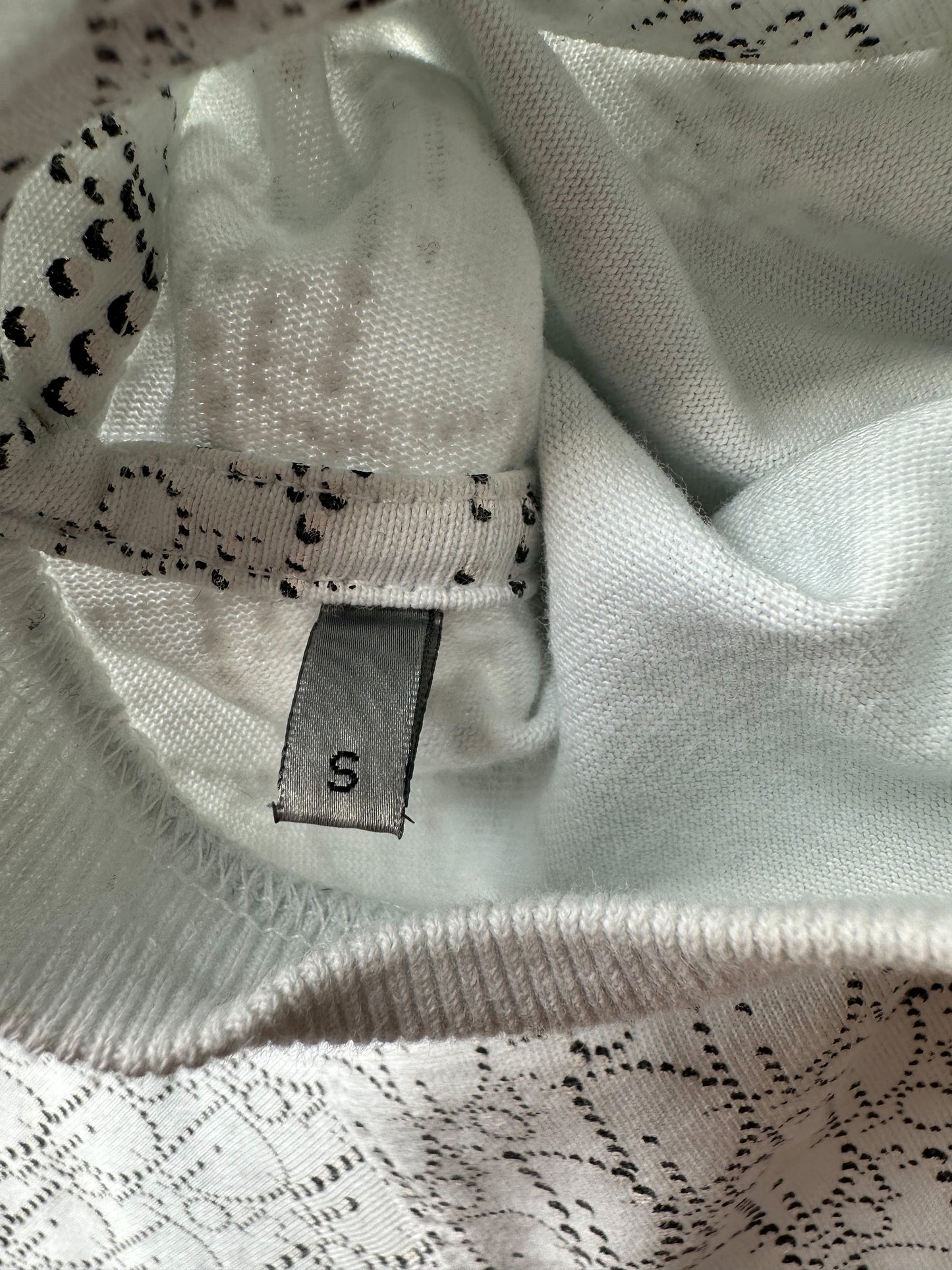 Dior White Pearl Oblique T-Shirt