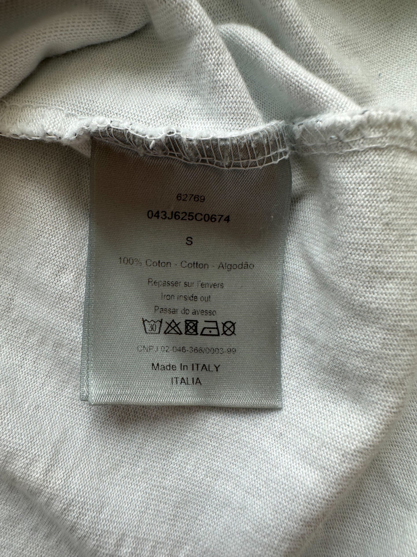 Dior White Pearl Oblique T-Shirt