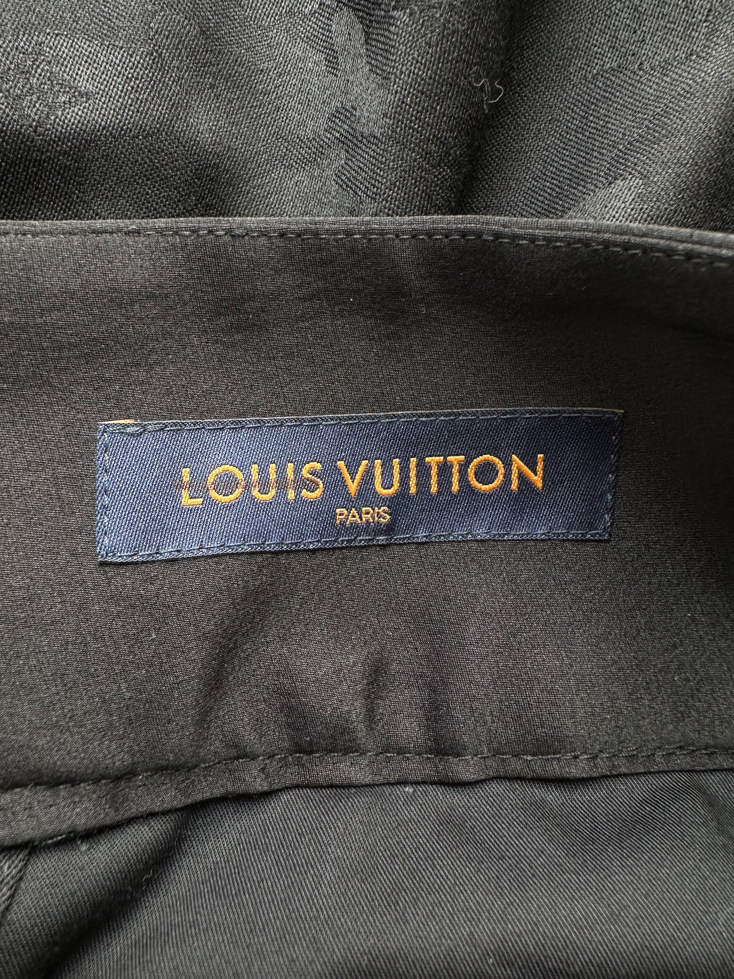 Louis Vuitton Black Camouflage Monogram Dress Pants