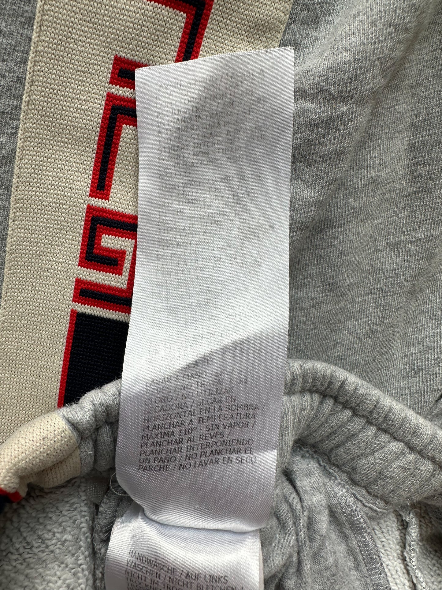 Gucci Grey Angry Cat Striped Sweatpants