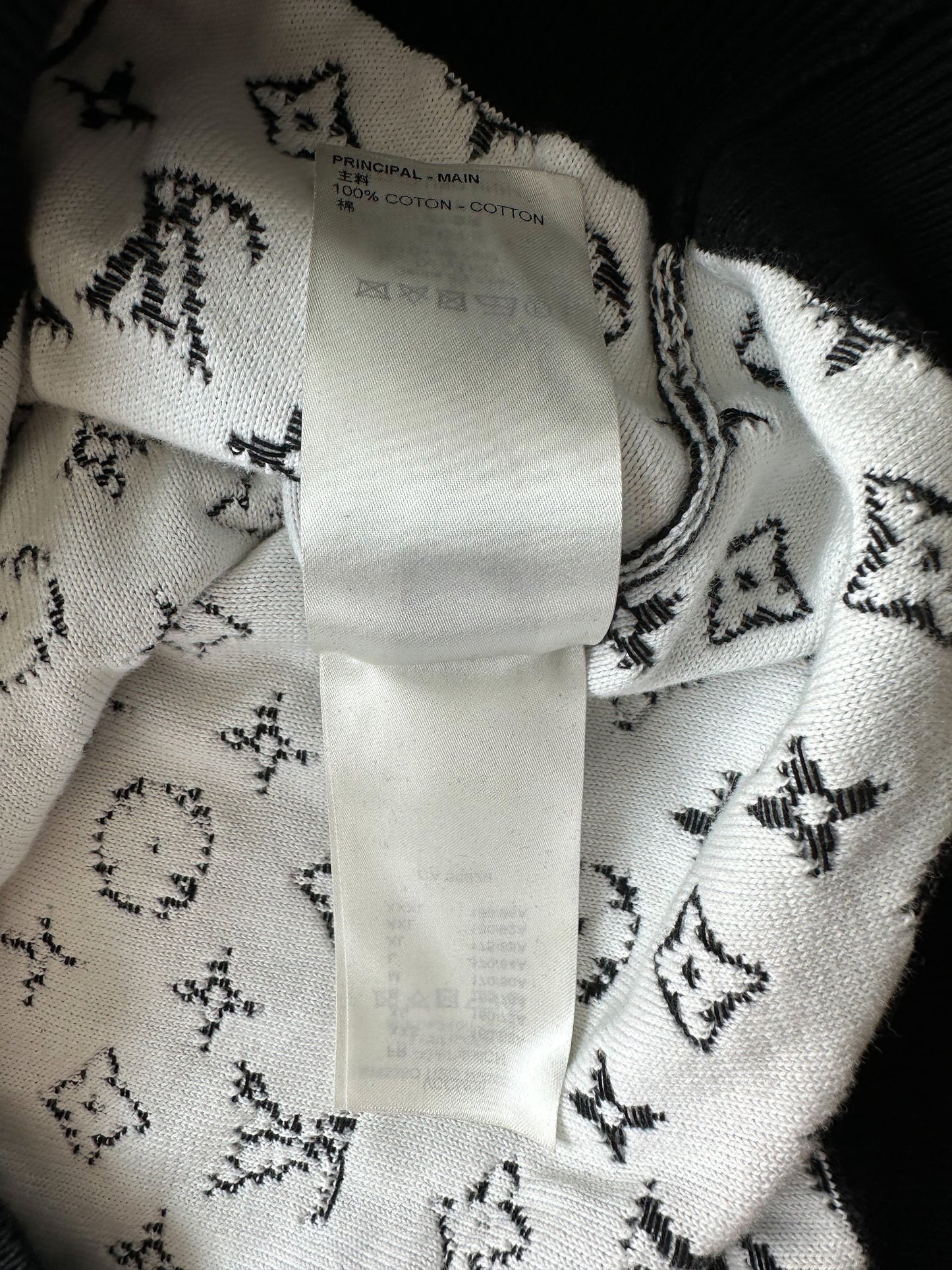 Louis Vuitton Black & White Monogram Gradient Hoodie