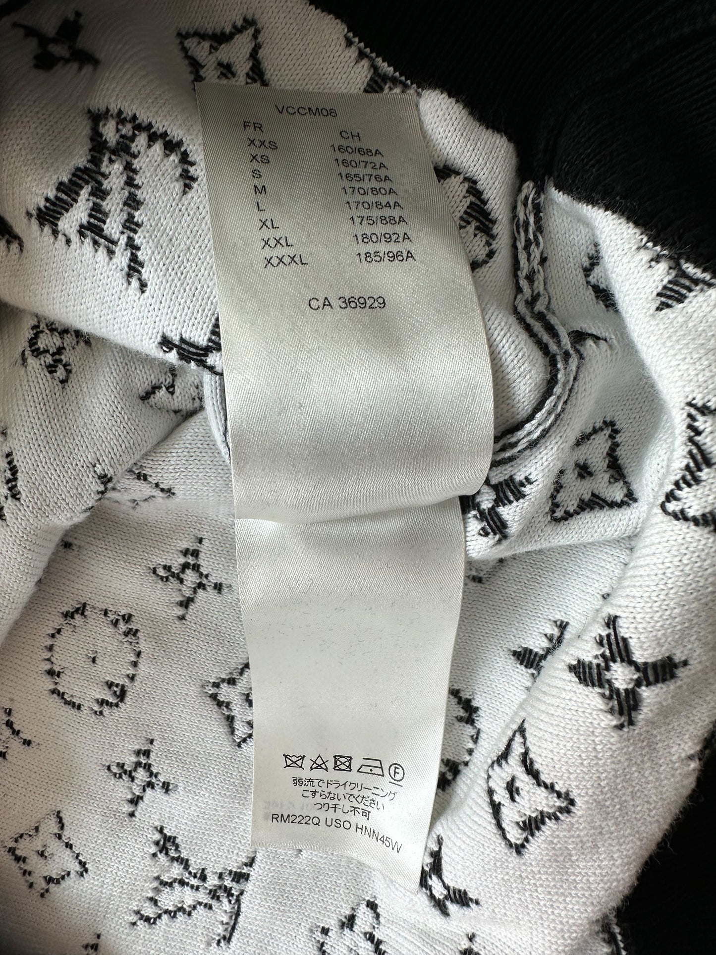 Louis Vuitton Black & White Monogram Gradient Hoodie