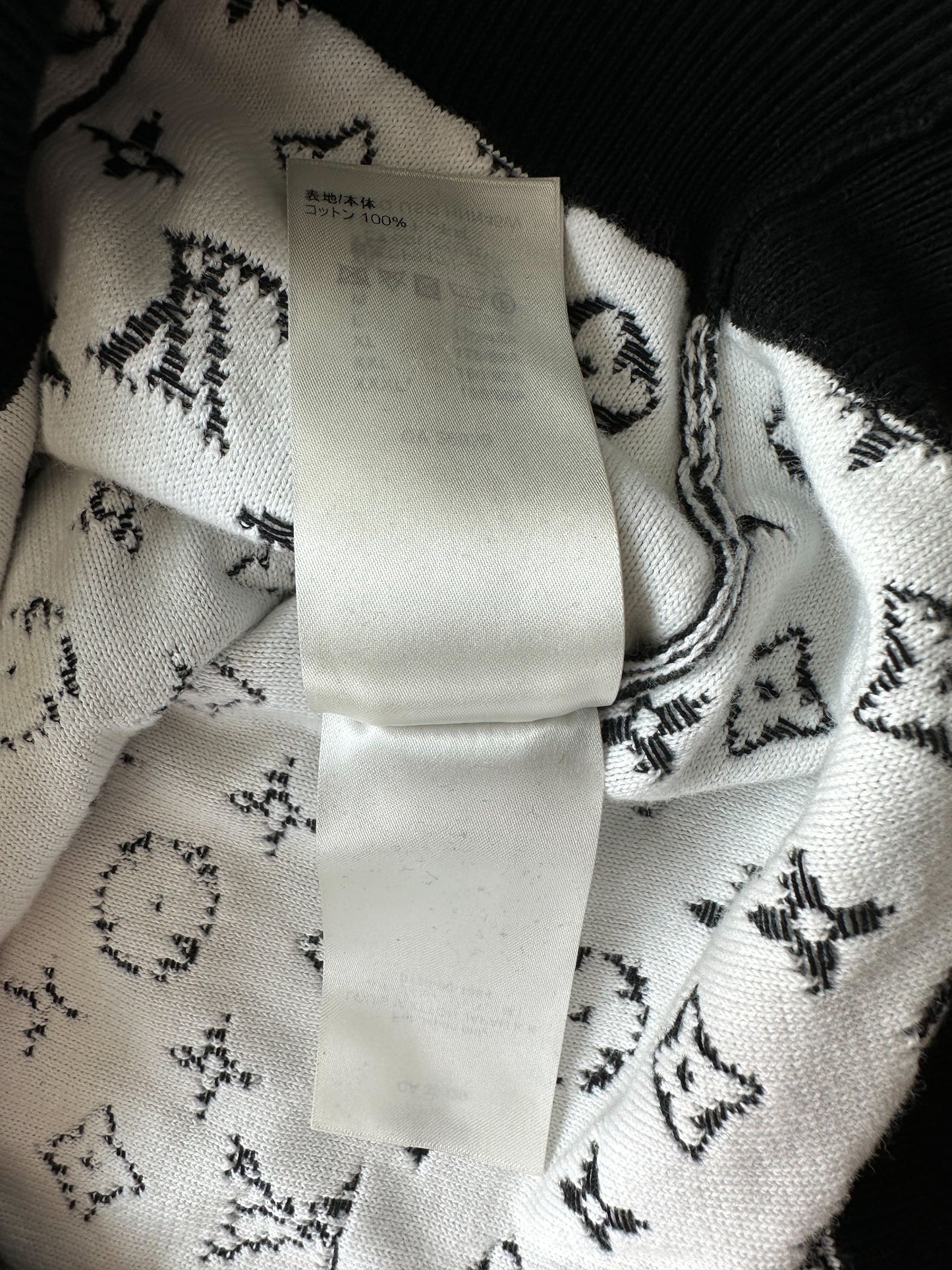 Louis Vuitton Black & White Monogram Gradient Hoodie