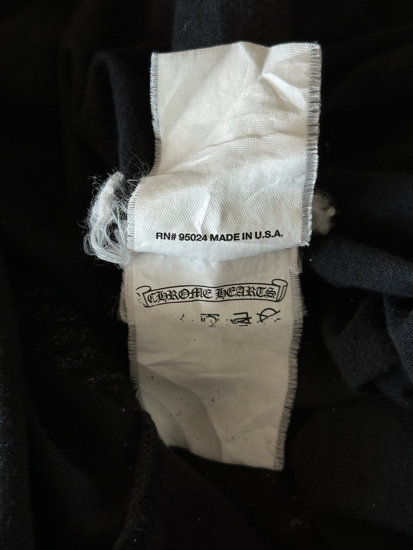 Chrome Hearts Black & White Malibu Cross Logo T-Shirt