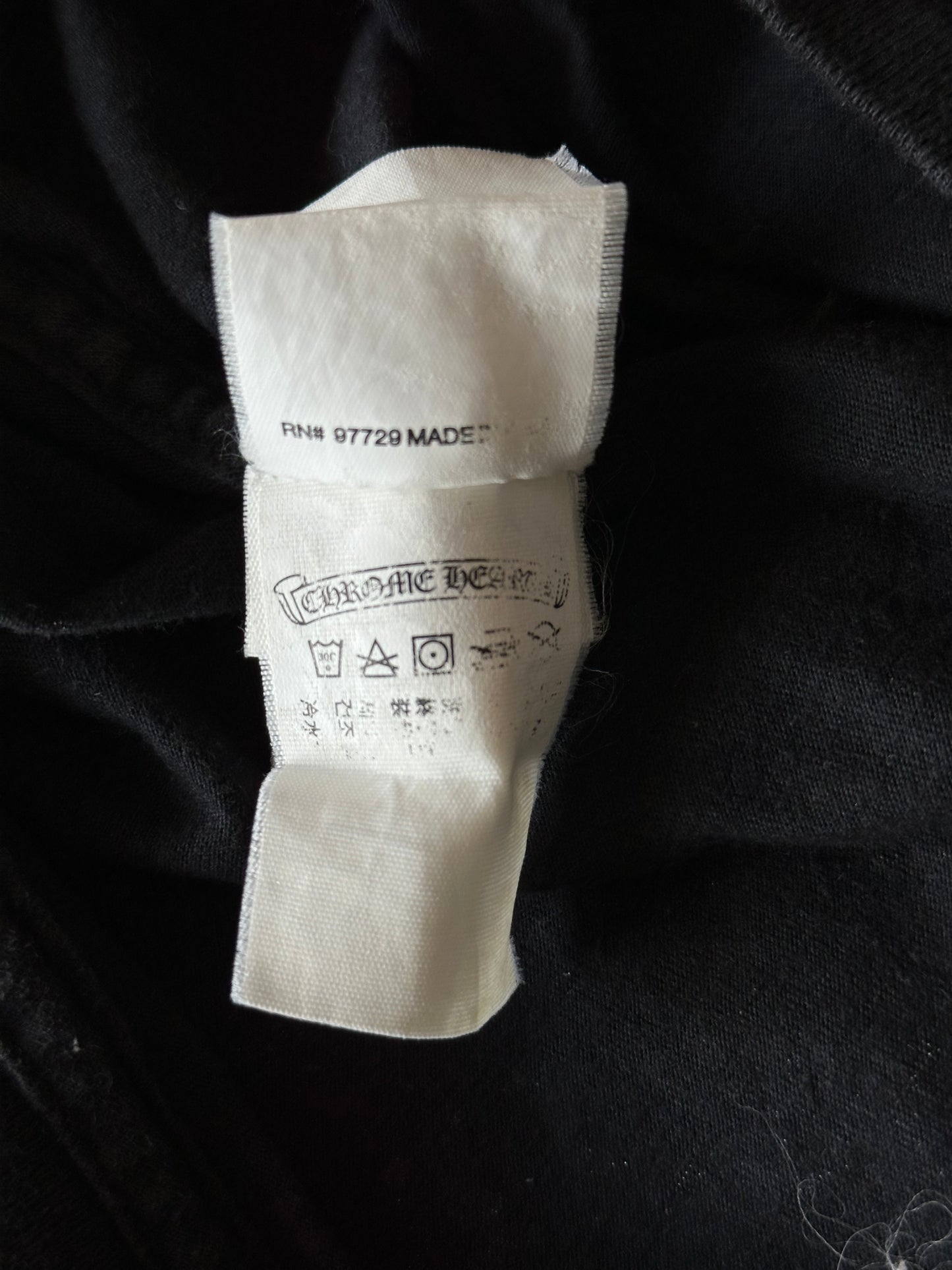 Chrome Hearts Black & White Foti Horseshoe Logo T-Shirt
