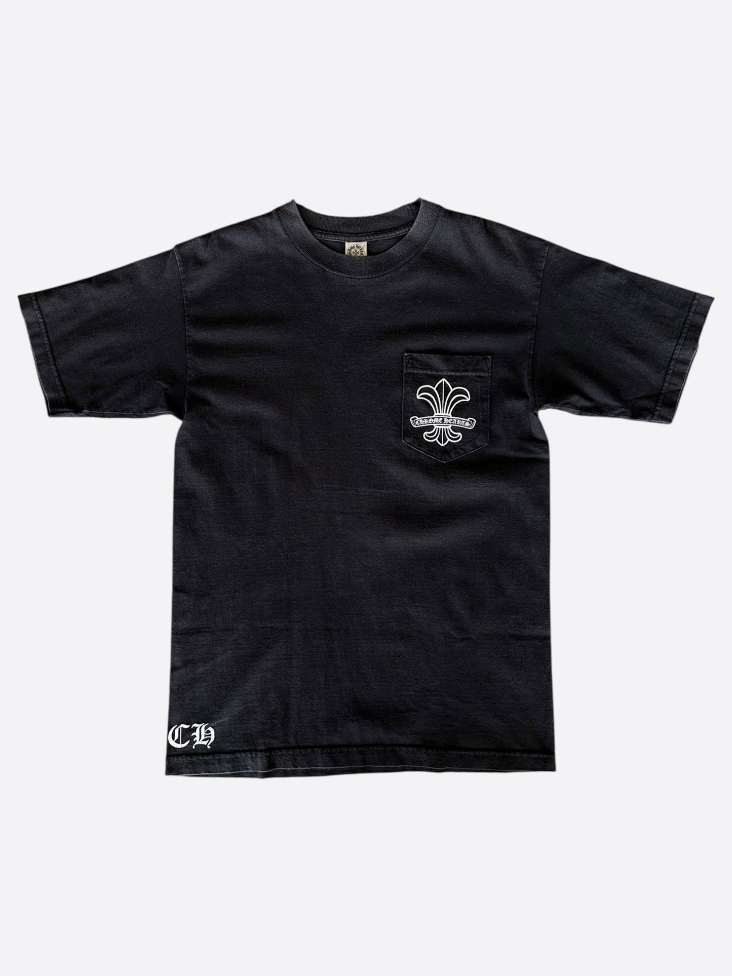 Chrome Hearts Black & White Fleur Logo T-Shirt