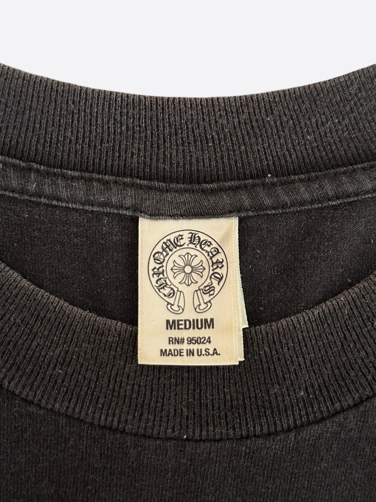Chrome Hearts Black & White Fleur Logo T-Shirt