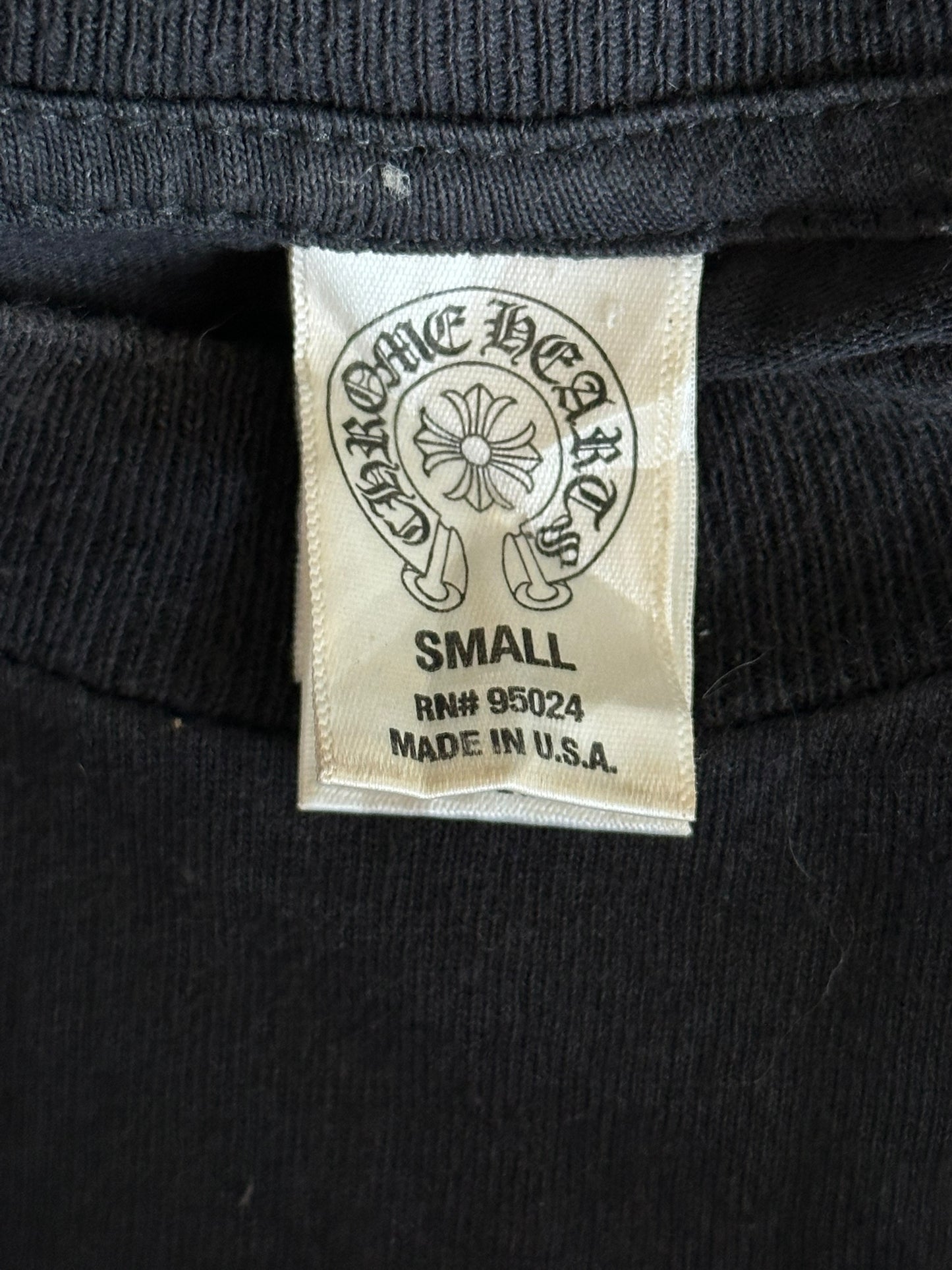 Chrome Hearts Black & White Los Angeles Horseshoe Logo T-Shirt