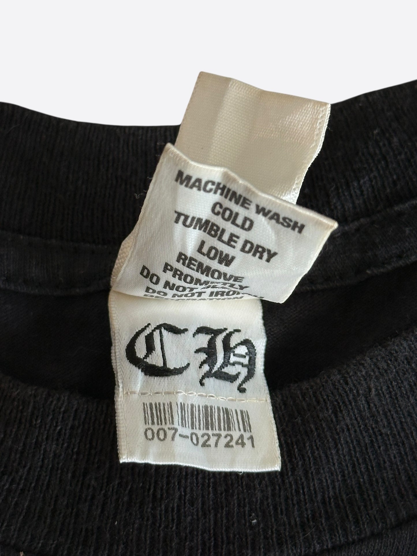 Chrome Hearts Black & White Los Angeles Horseshoe Logo T-Shirt