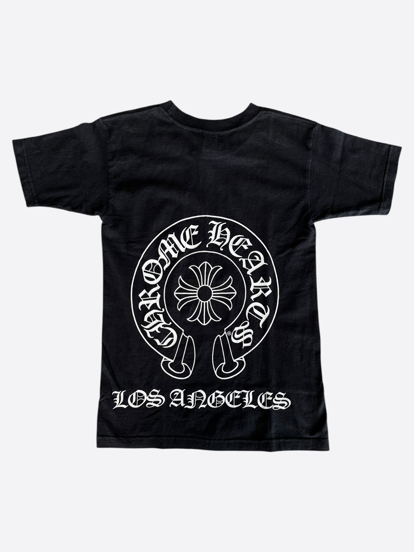 Chrome Hearts Black & White Los Angeles Horseshoe Logo T-Shirt