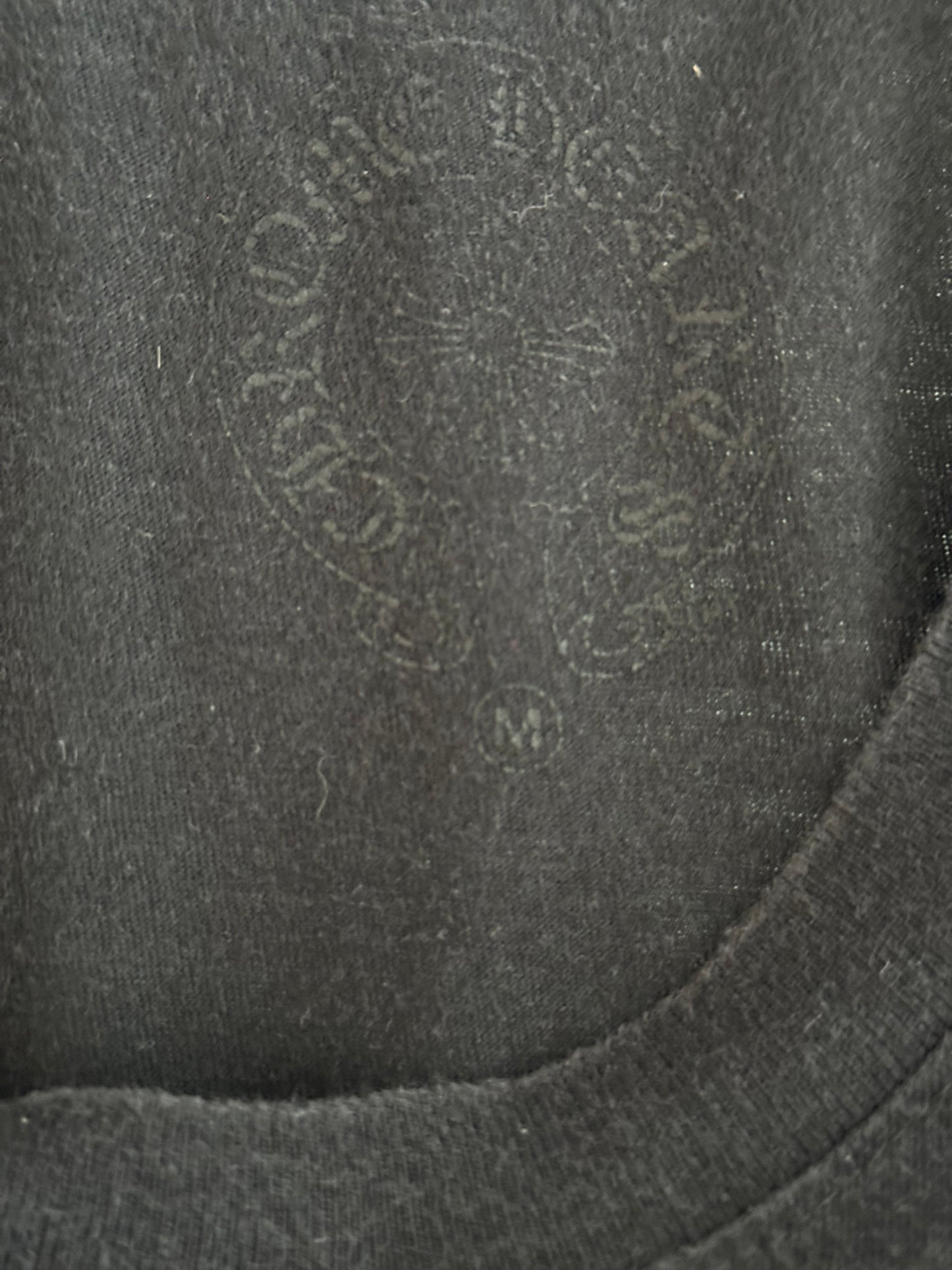 Chrome Hearts Black & White Flame Logo T-Shirt
