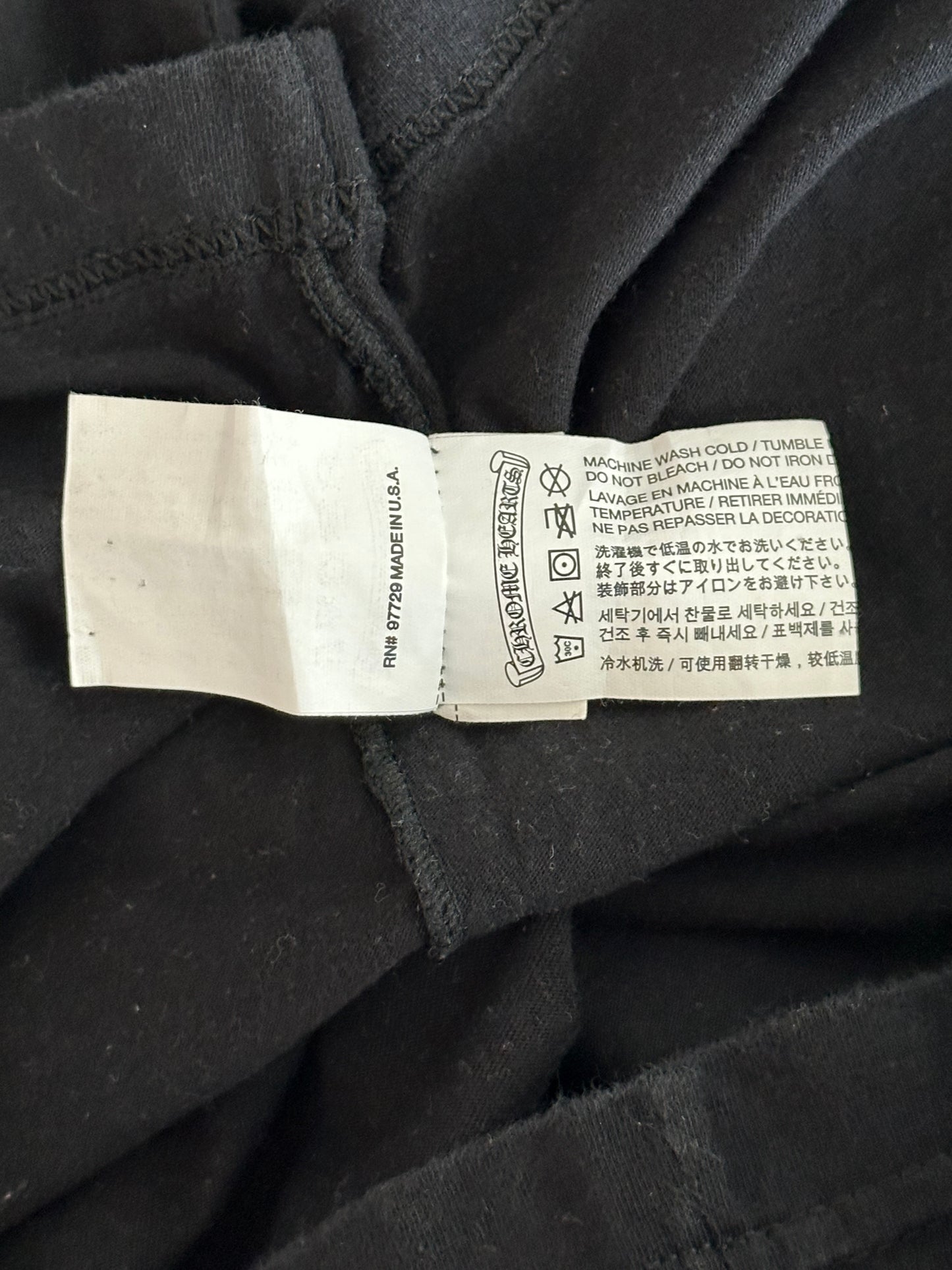 Chrome Hearts Black & White Malibu Cross Logo T-Shirt