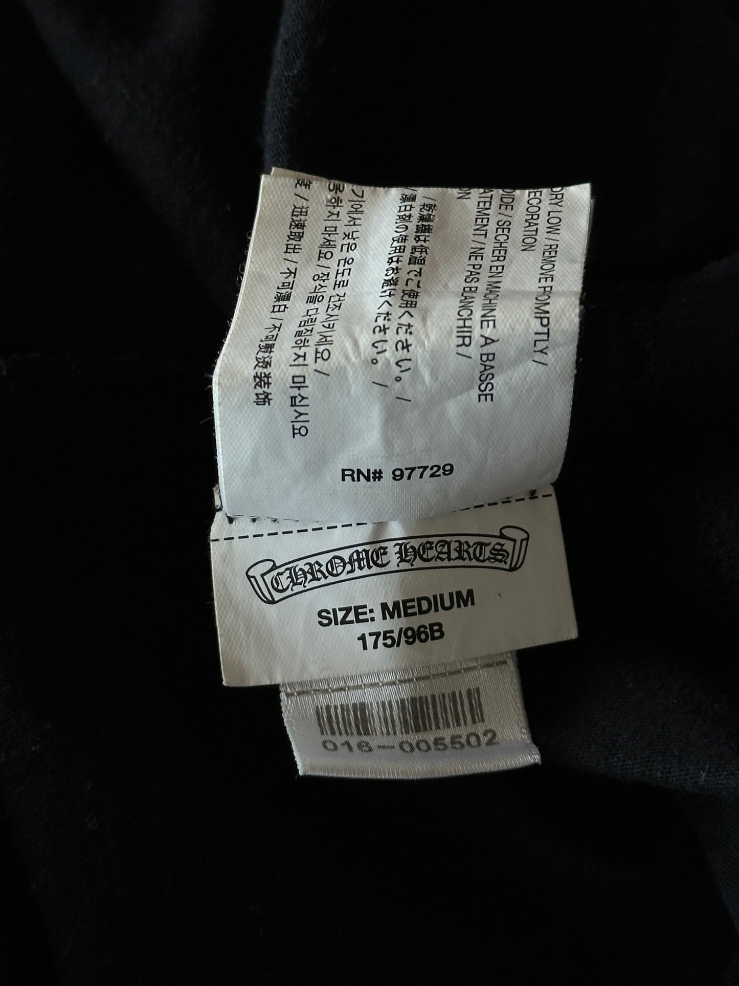 Chrome Hearts Black & White Malibu Cross Logo T-Shirt