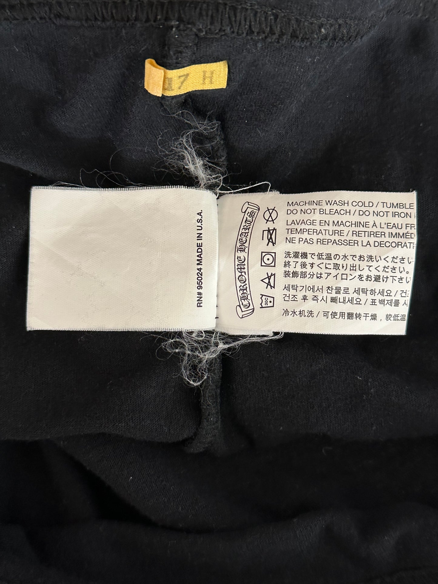 Chrome Hearts Black & White Fleur Logo T-Shirt
