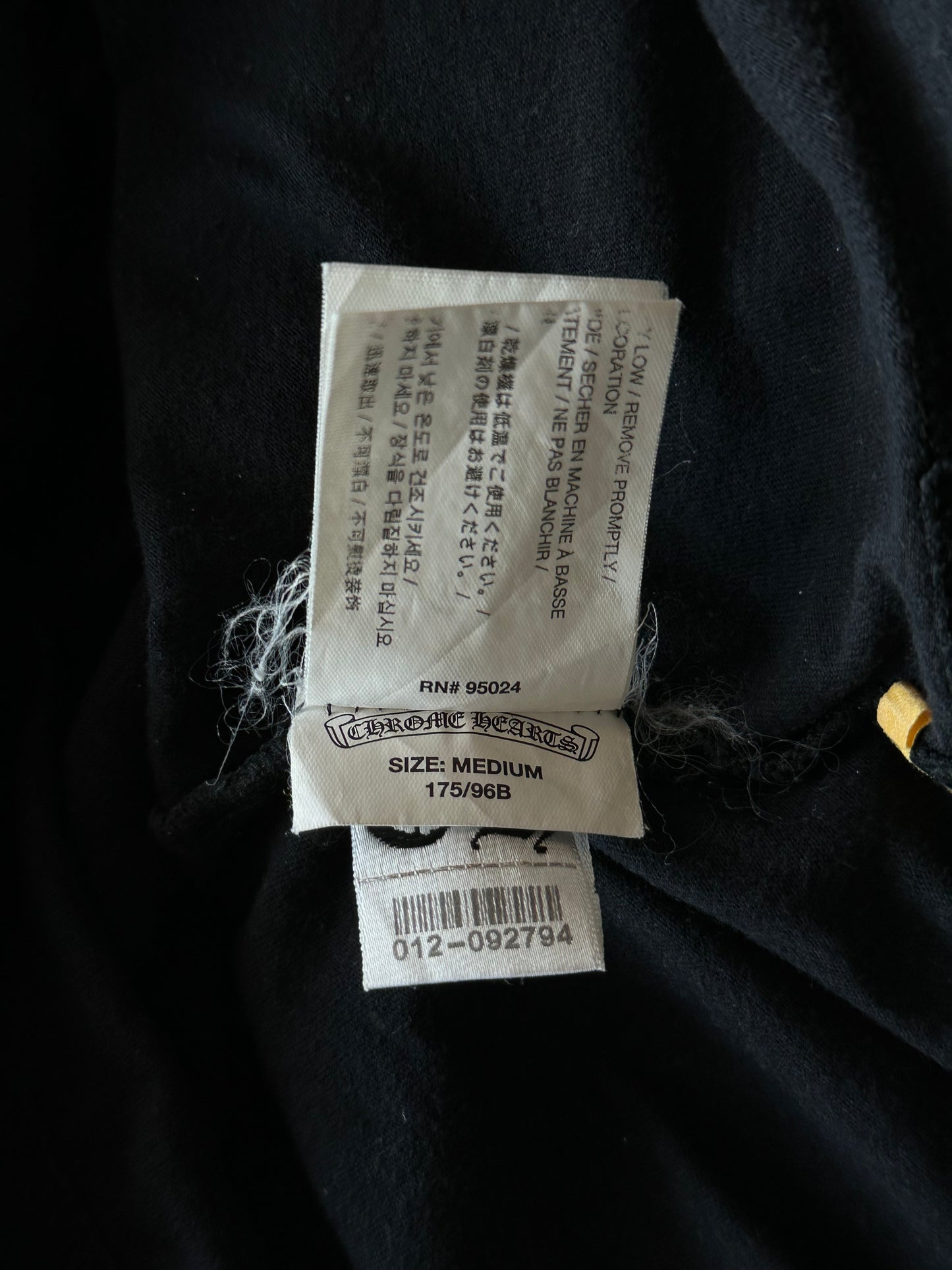 Chrome Hearts Black & White Fleur Logo T-Shirt
