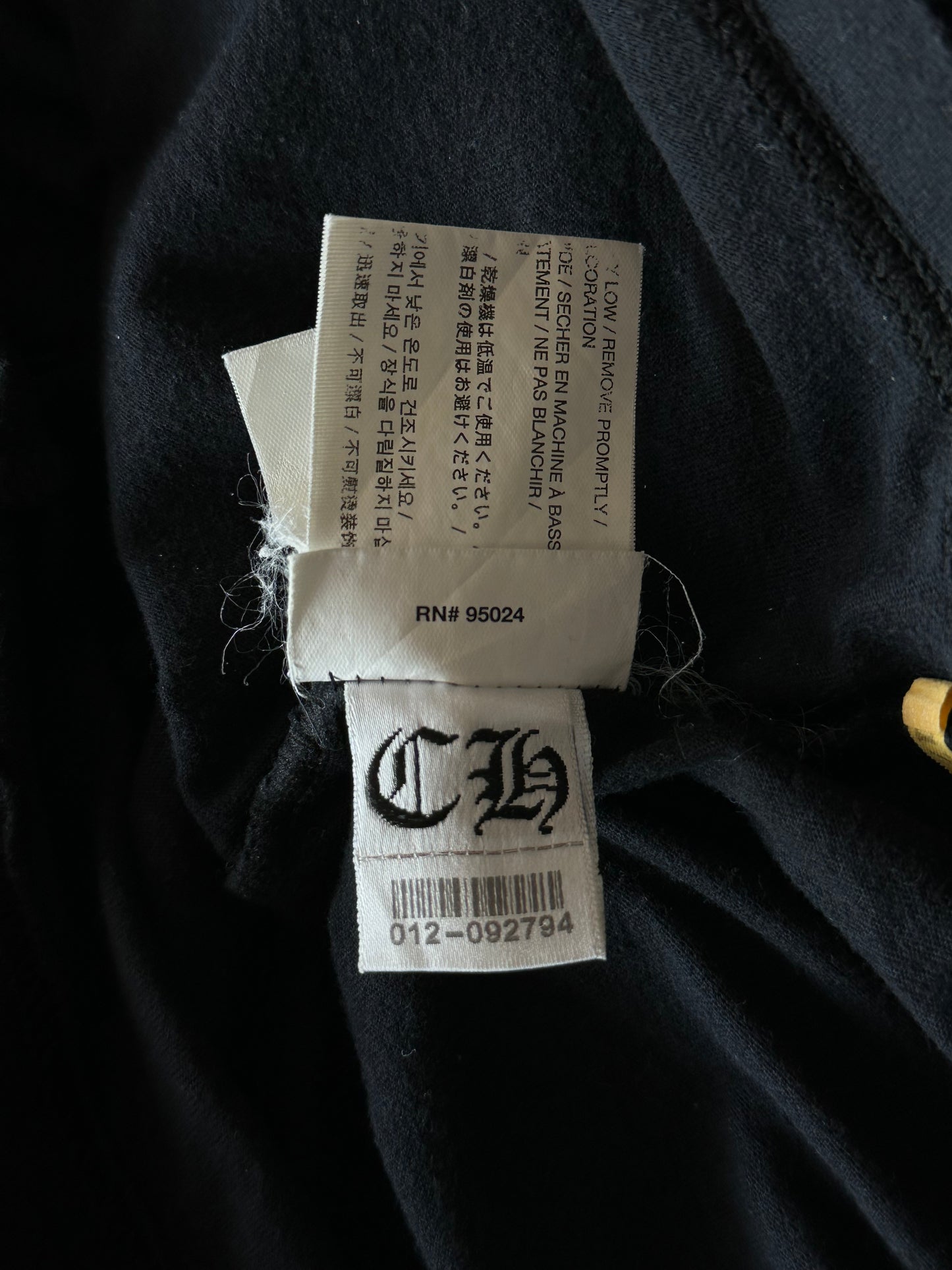 Chrome Hearts Black & White Fleur Logo T-Shirt