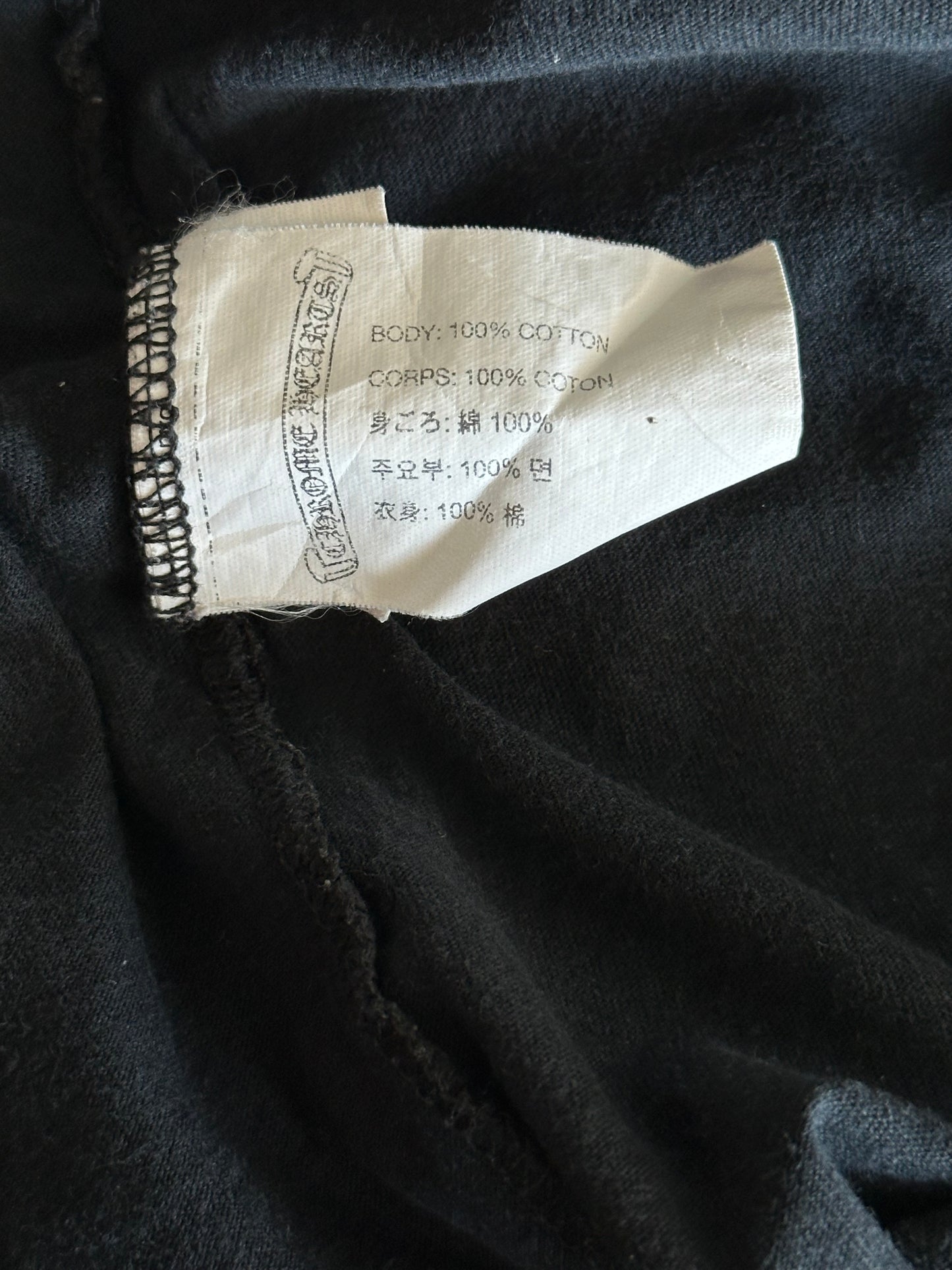 Chrome Hearts Black & White Horseshoe Logo T-Shirt