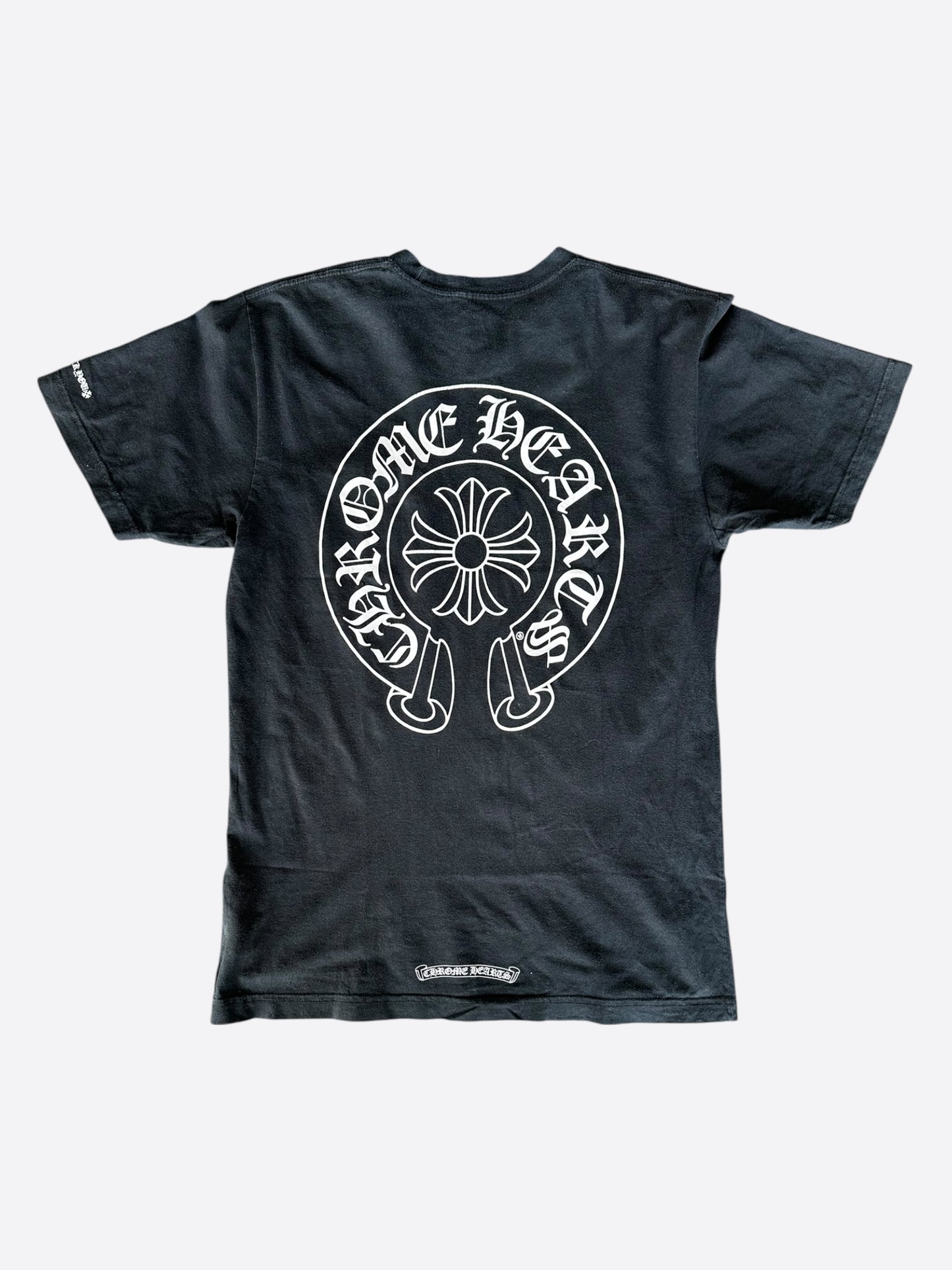 Chrome Hearts Black & White Horseshoe Logo T-Shirt