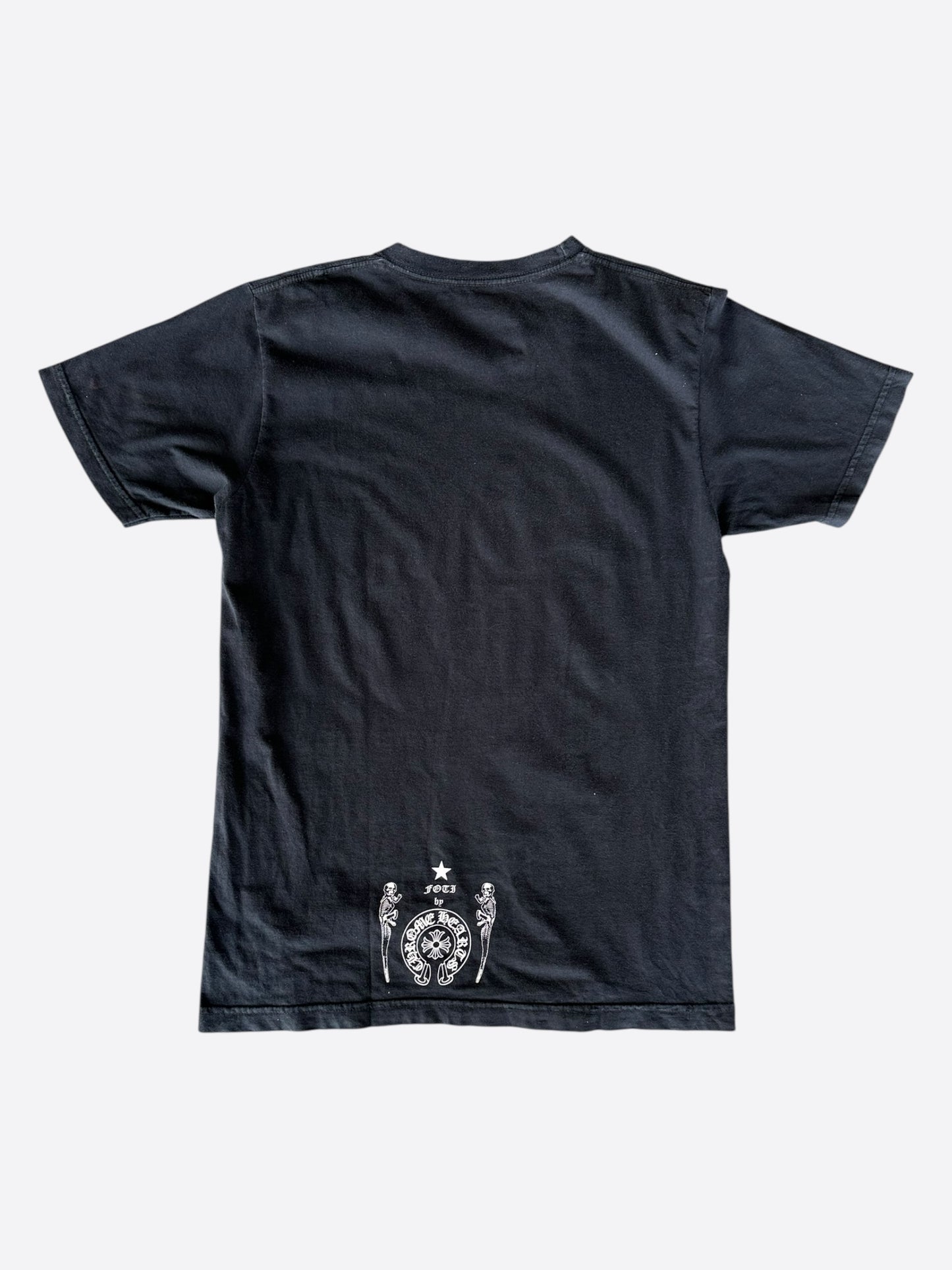 Chrome Hearts Black & White Foti Skulls Graphic T-Shirt