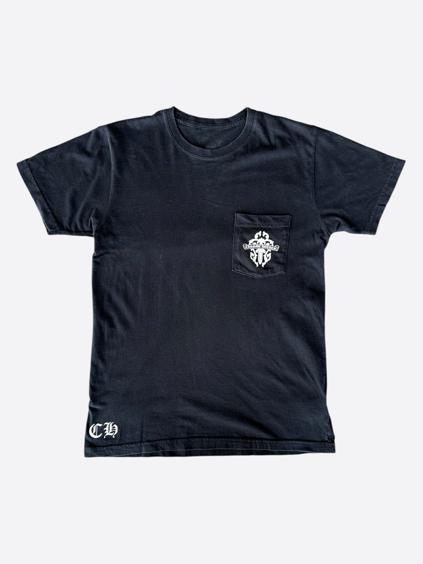 Chrome Hearts Black & White Fleur Logo T-Shirt