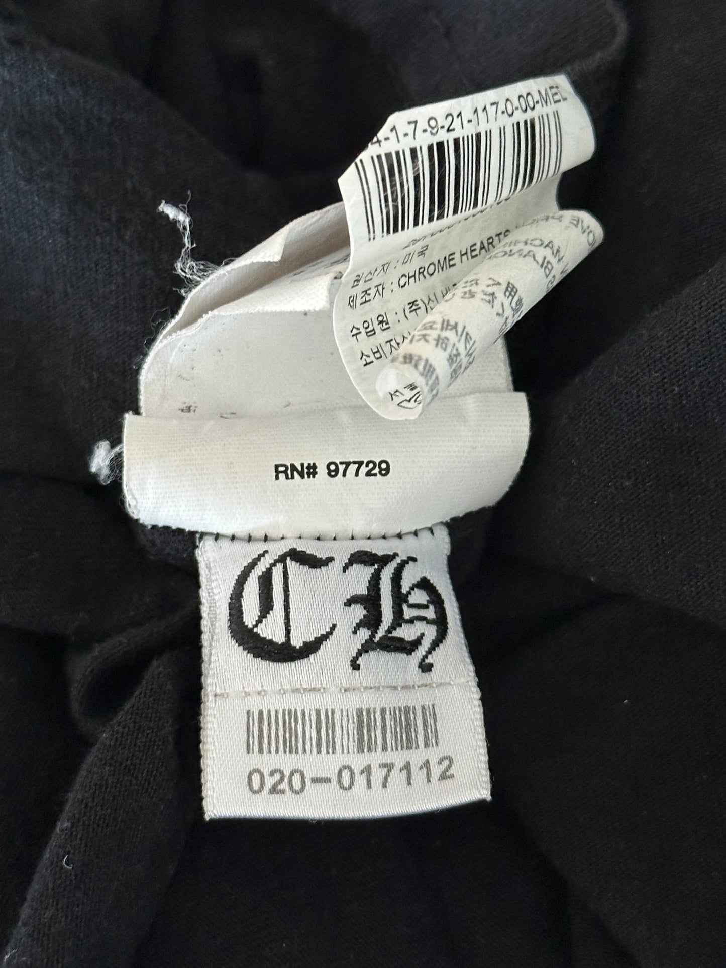 Chrome Hearts Black & White Flame Logo T-Shirt
