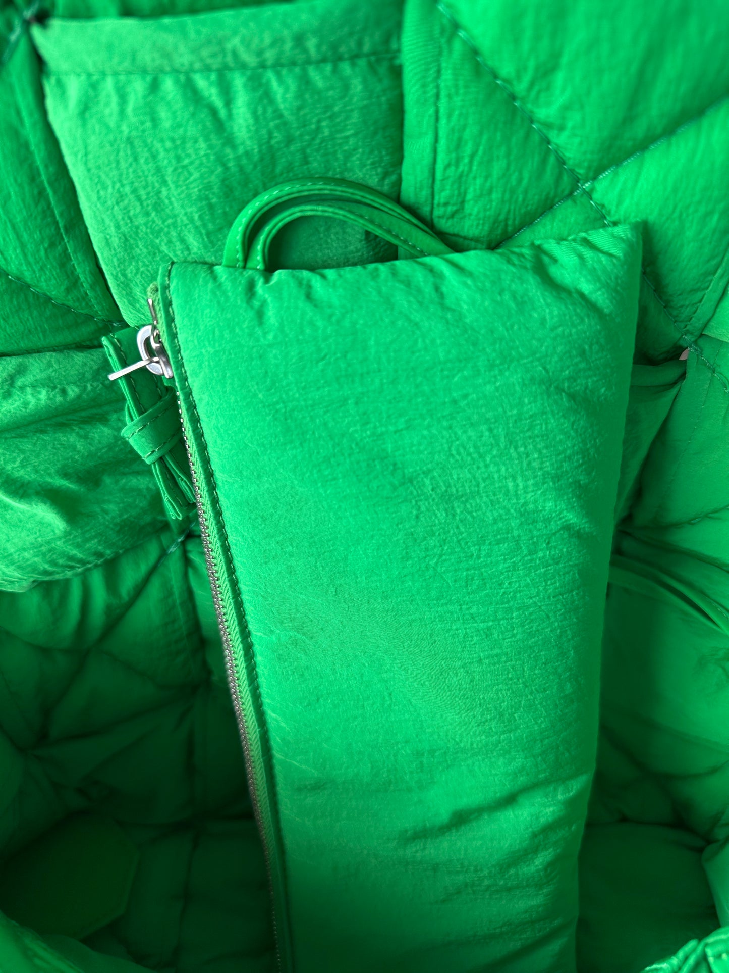 Bottega Veneta Green Padded Tech Cassette Bag