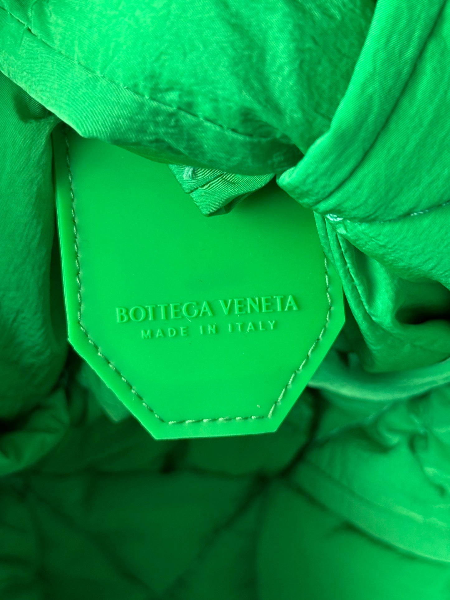 Bottega Veneta Green Padded Tech Cassette Bag