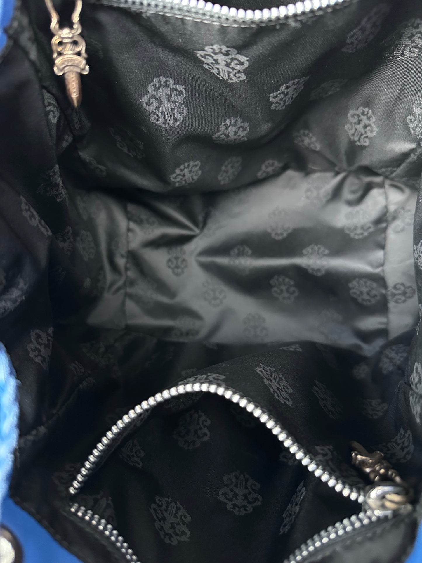 Chrome Hearts Blue Dirty Knees Chiffon Dagger Bag