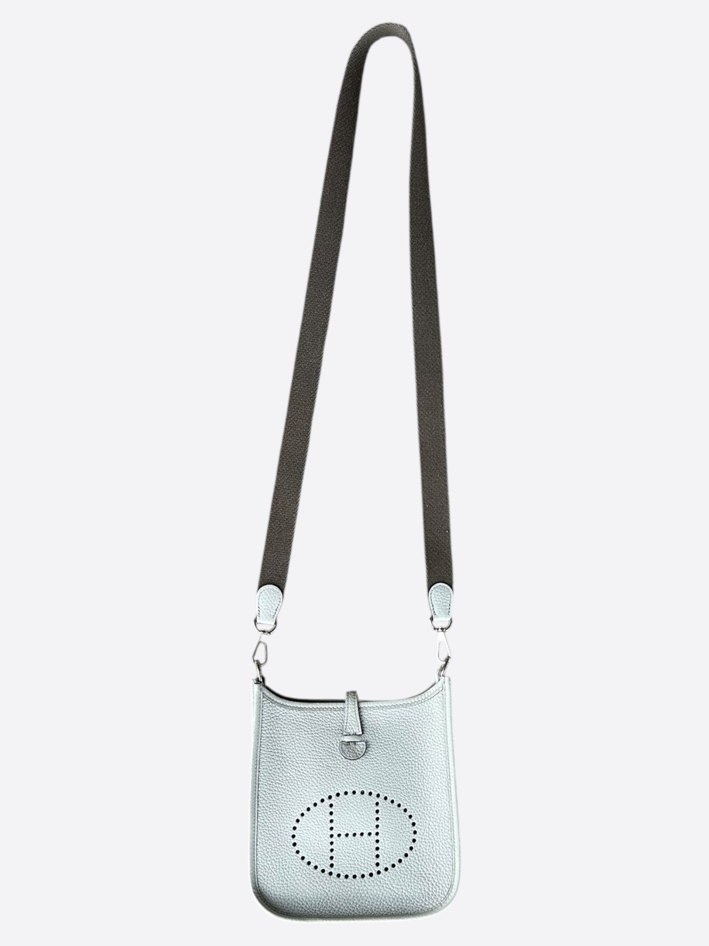 Hermes Bleu Pale Etain Taurillon Evelyn TPM