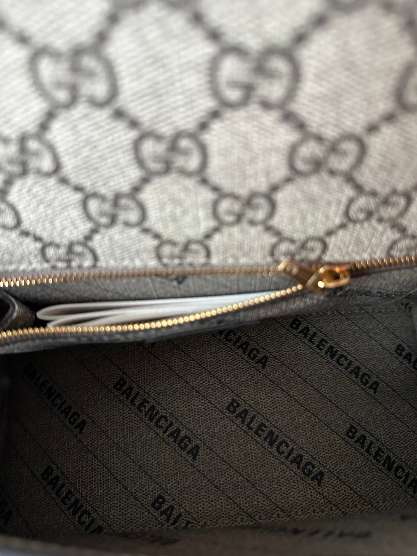 Balenciaga Gucci GG Monogram Hourglass Small Top Handle Bag
