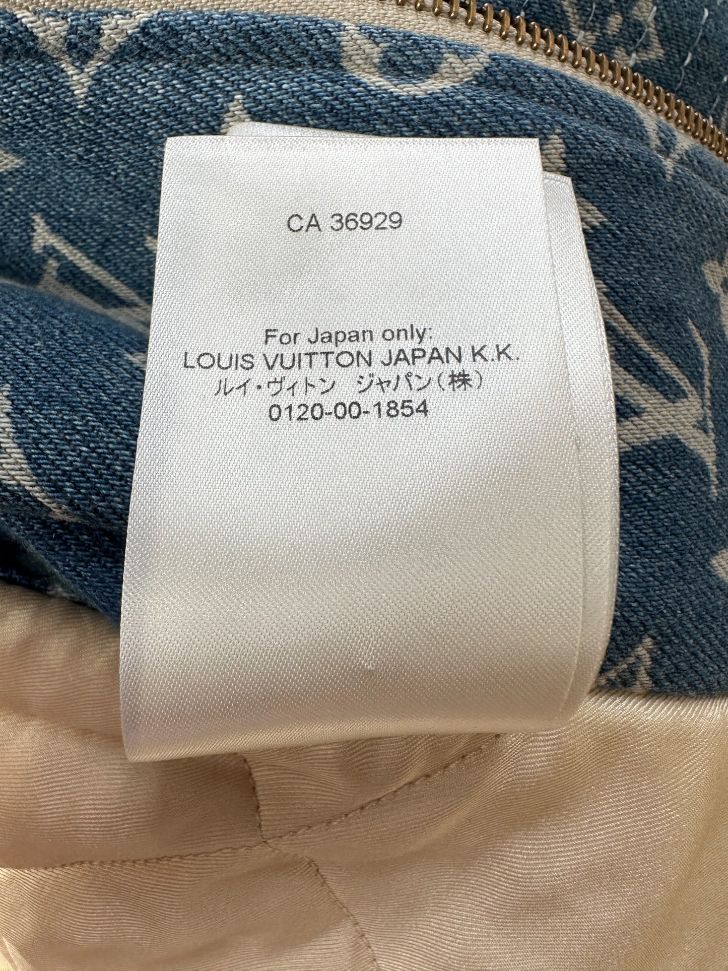 Louis Vuitton Blue Monogram Distressed Floral Workwear Jacket