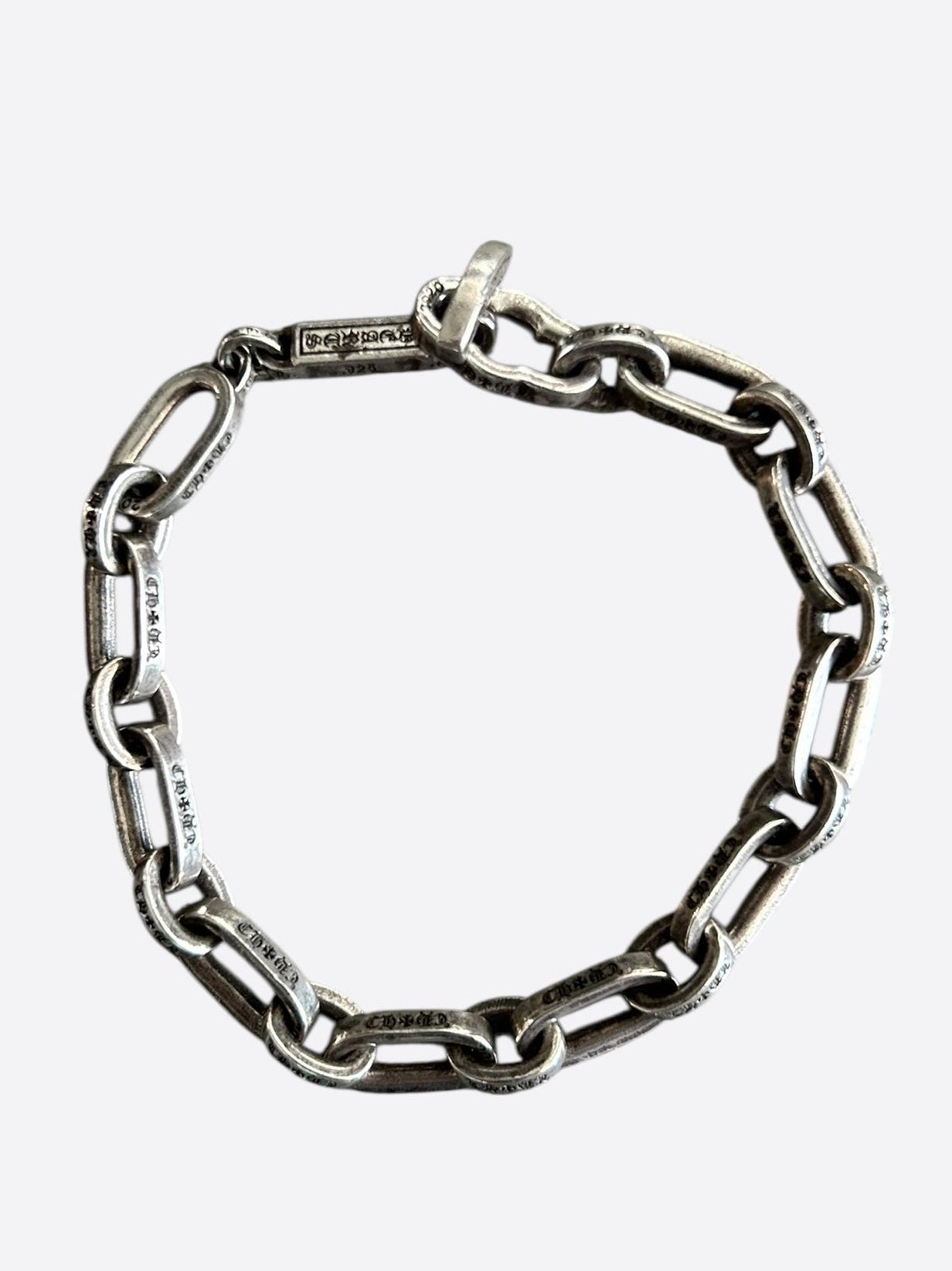 Chrome Hearts Silver Paper E Chain Bracelet – Savonches